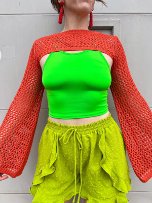 Happy Life Tank in Lime Green (S-L)