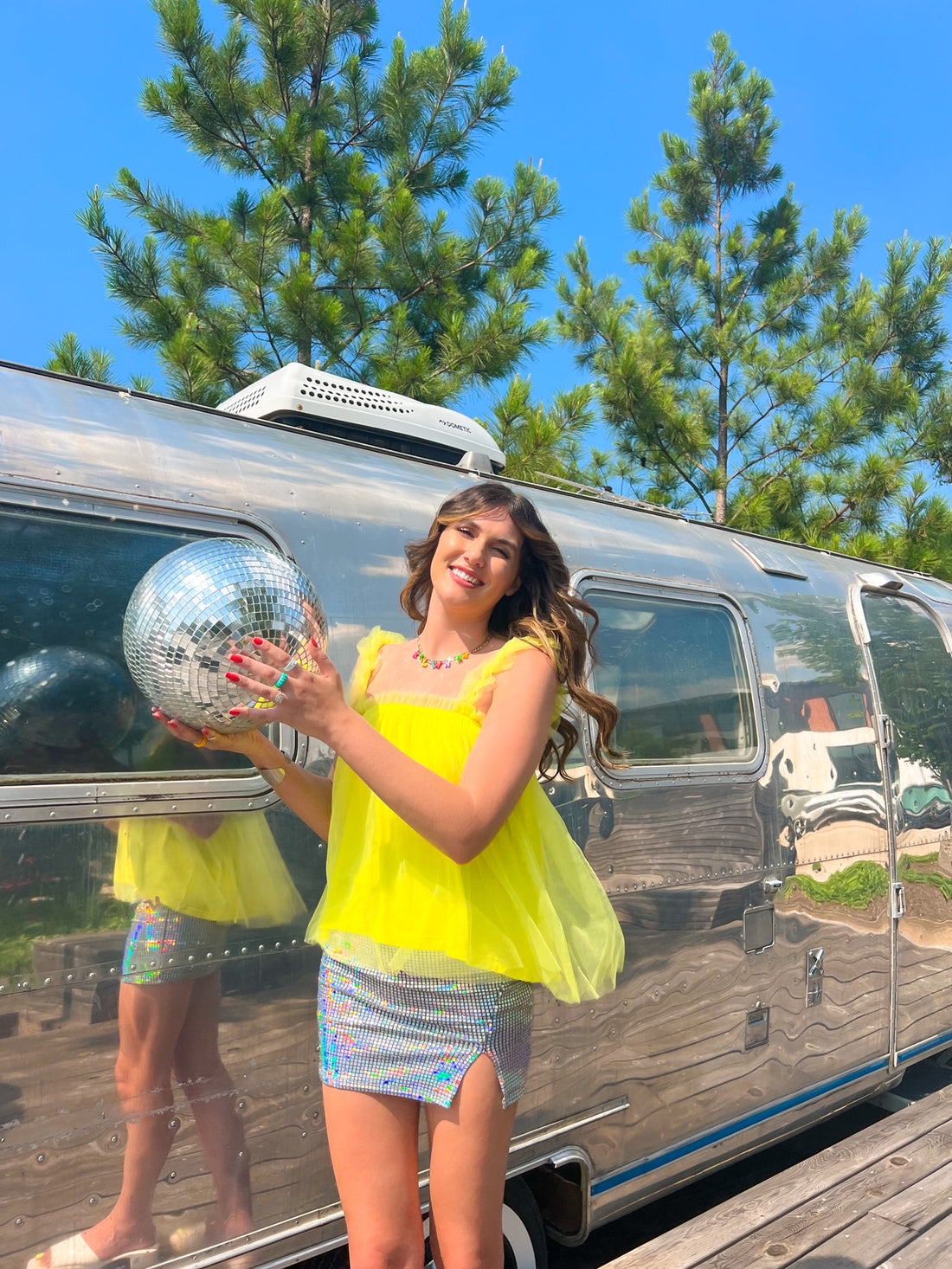 Party Tulle Top in Yellow (S-3XL)