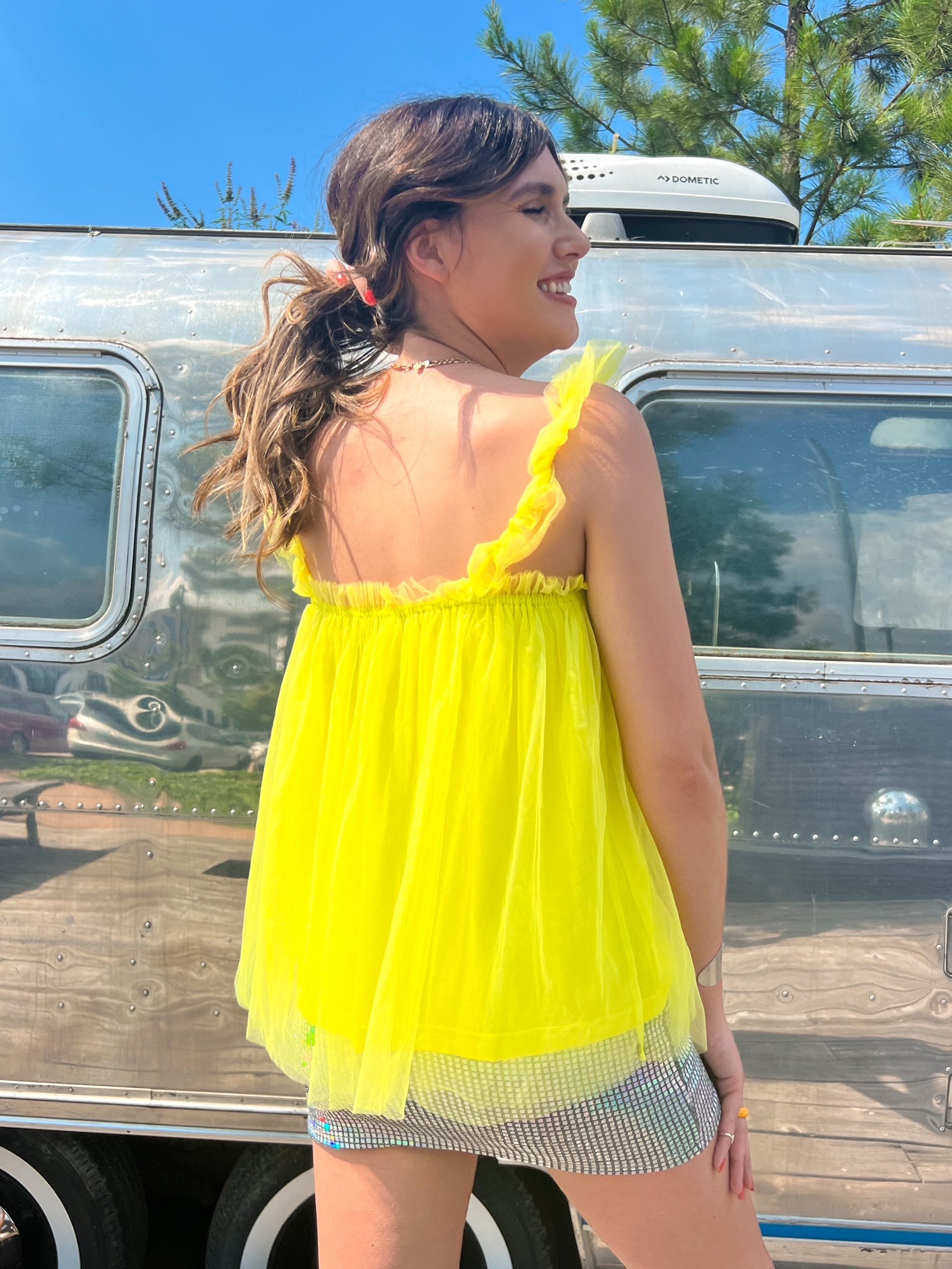 Party Tulle Top in Yellow (S-3XL)
