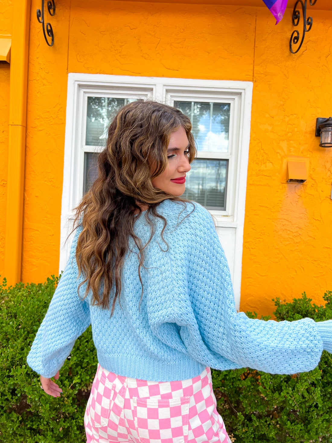 Ice Blue Cropped Sweater (Large, 2X, 3X)