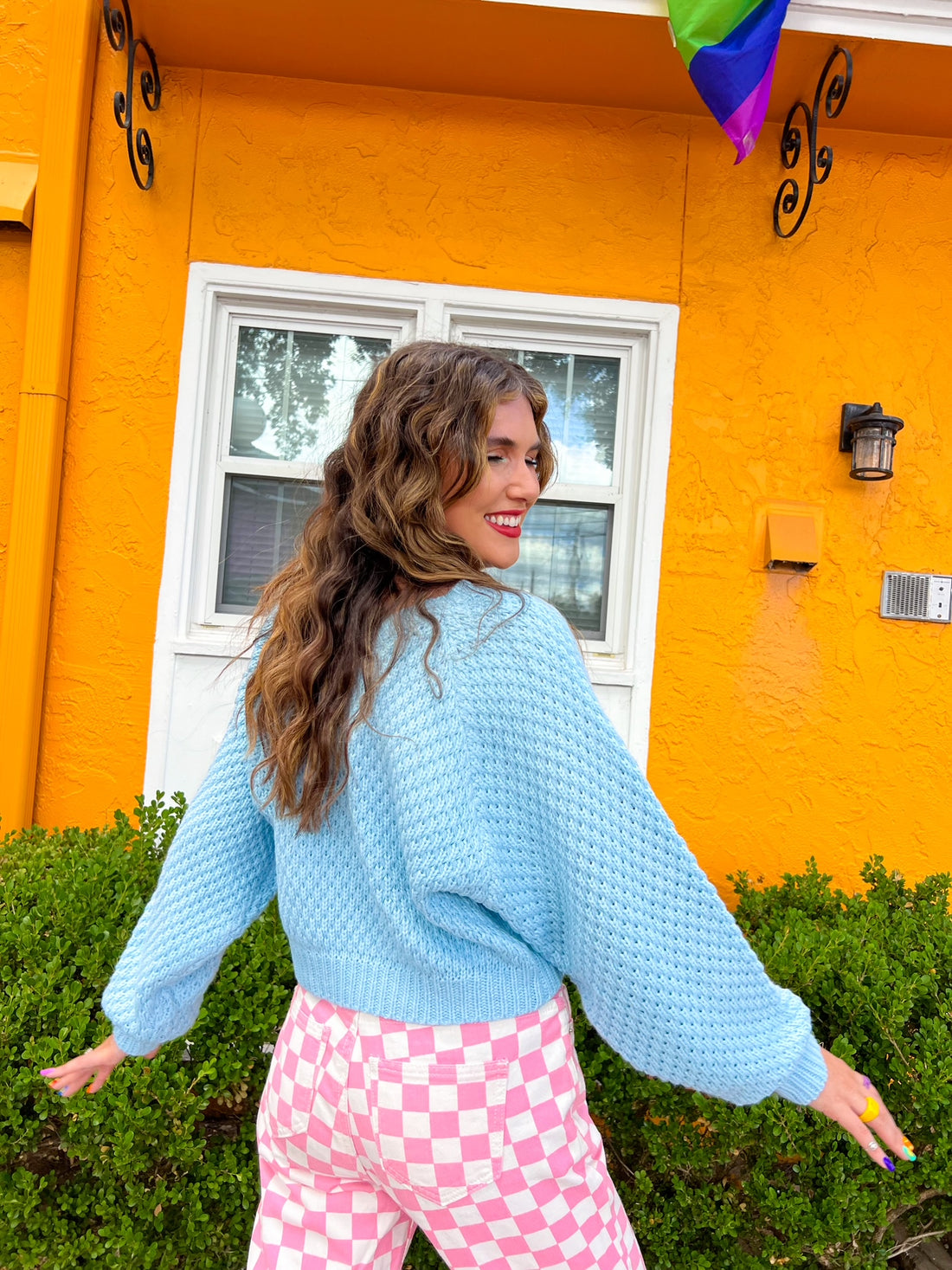 Ice Blue Cropped Sweater (Large, 2X, 3X)