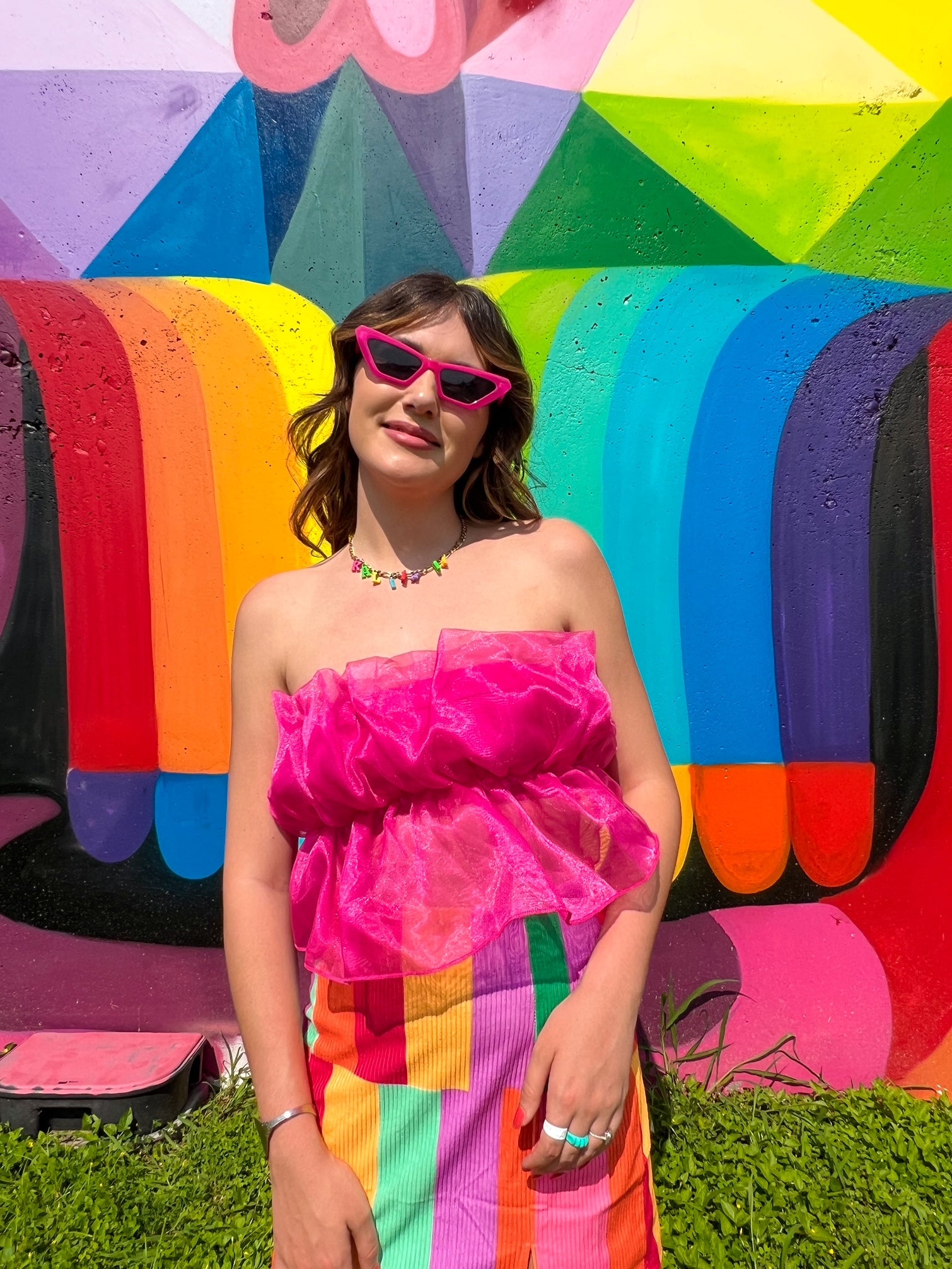 Blooms Pink Tube Top (S-2X)