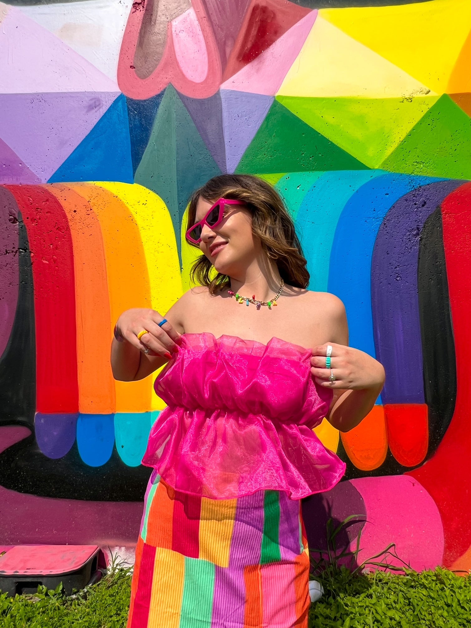 Blooms Pink Tube Top (S-2X)