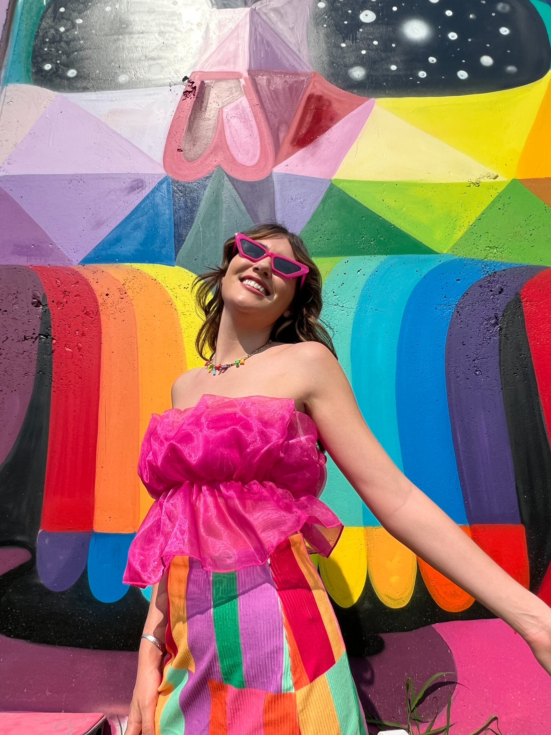 Blooms Pink Tube Top (S-2X)