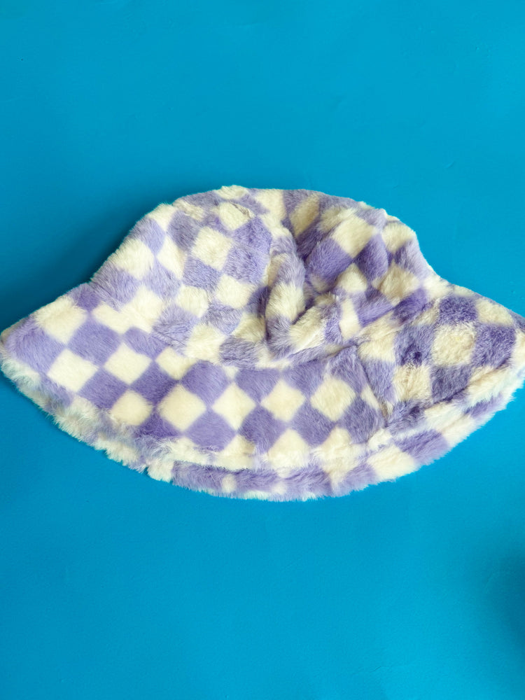 Lilac Checker Bucket Hat