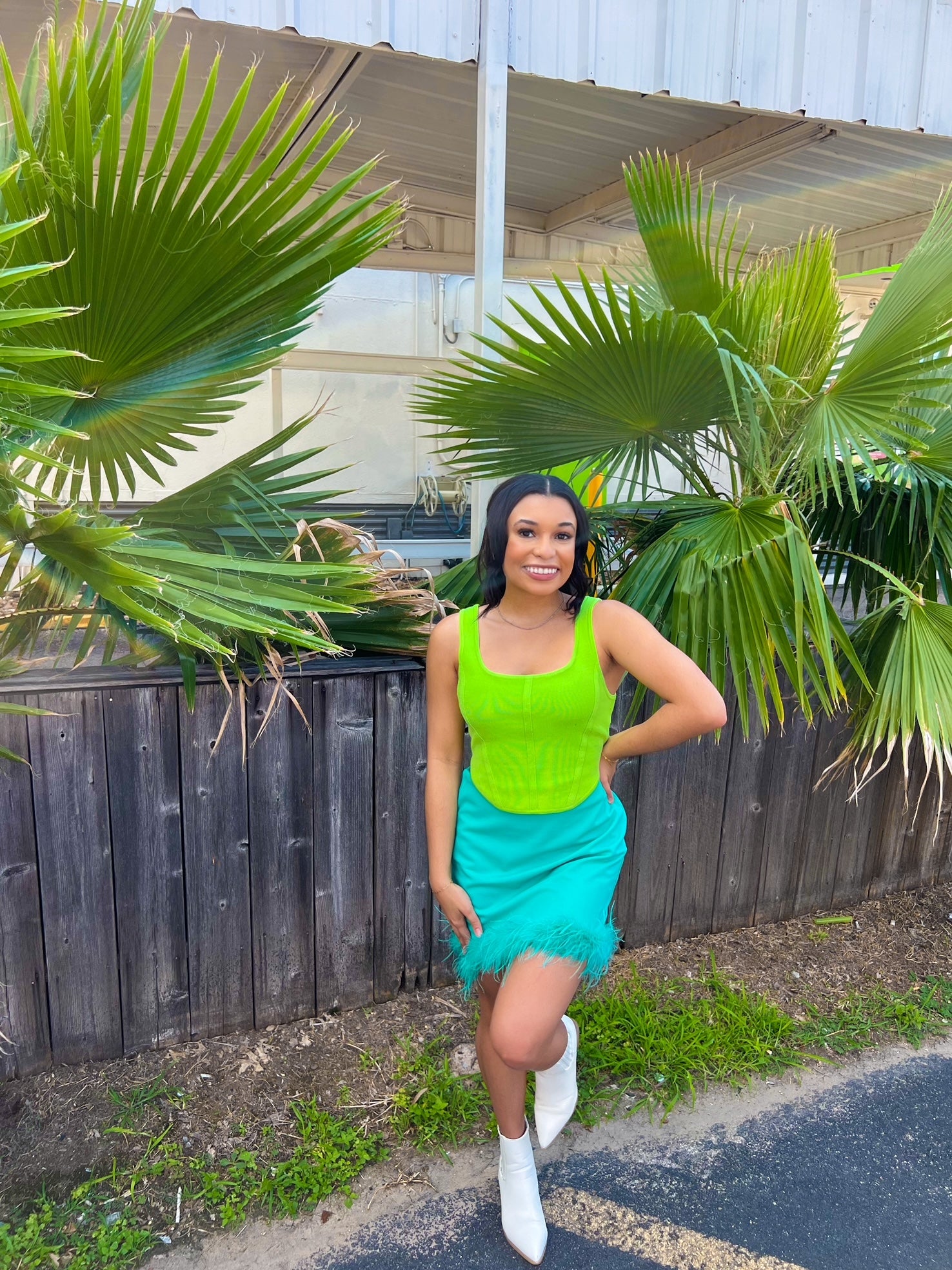 Drama Please Fluffy Skirt in Teal (medium)