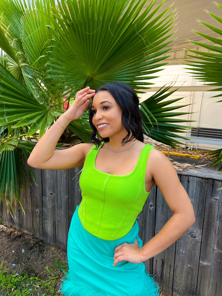 Poppy Lime Tank (S-L)