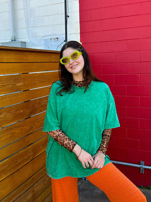 Green Oversized Box Tee (S-3XL)