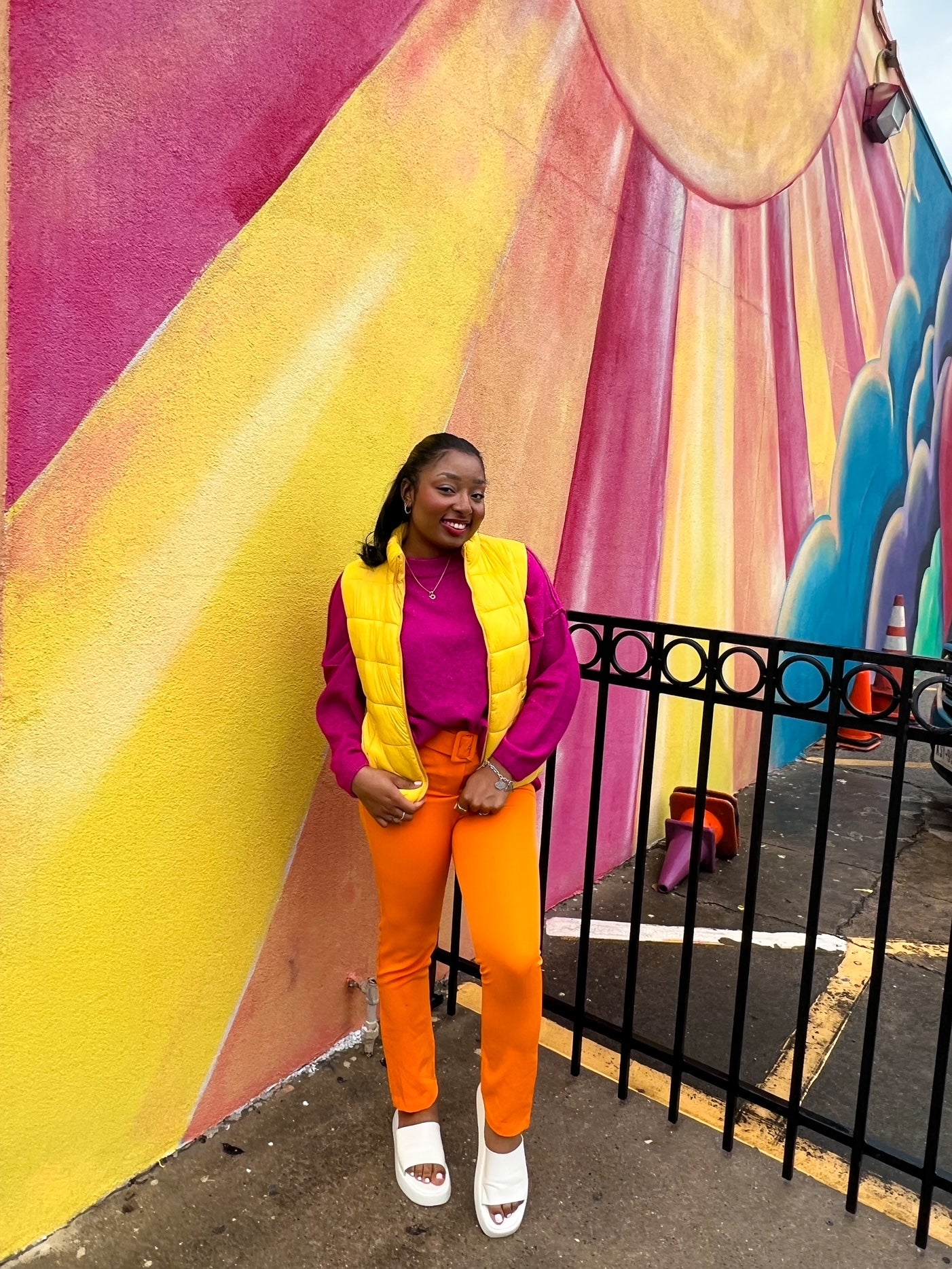 Orange Dreamsicle Trouser Pants (Medium)