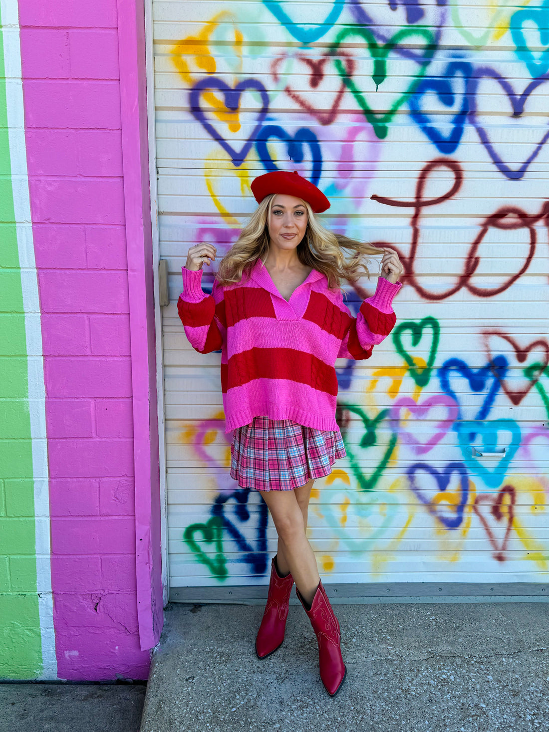 Valentine Striped Sweater (M/L & 2X/3XL)