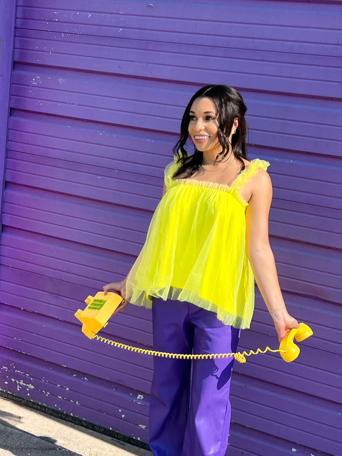 Party Tulle Top in Yellow (S-3XL)