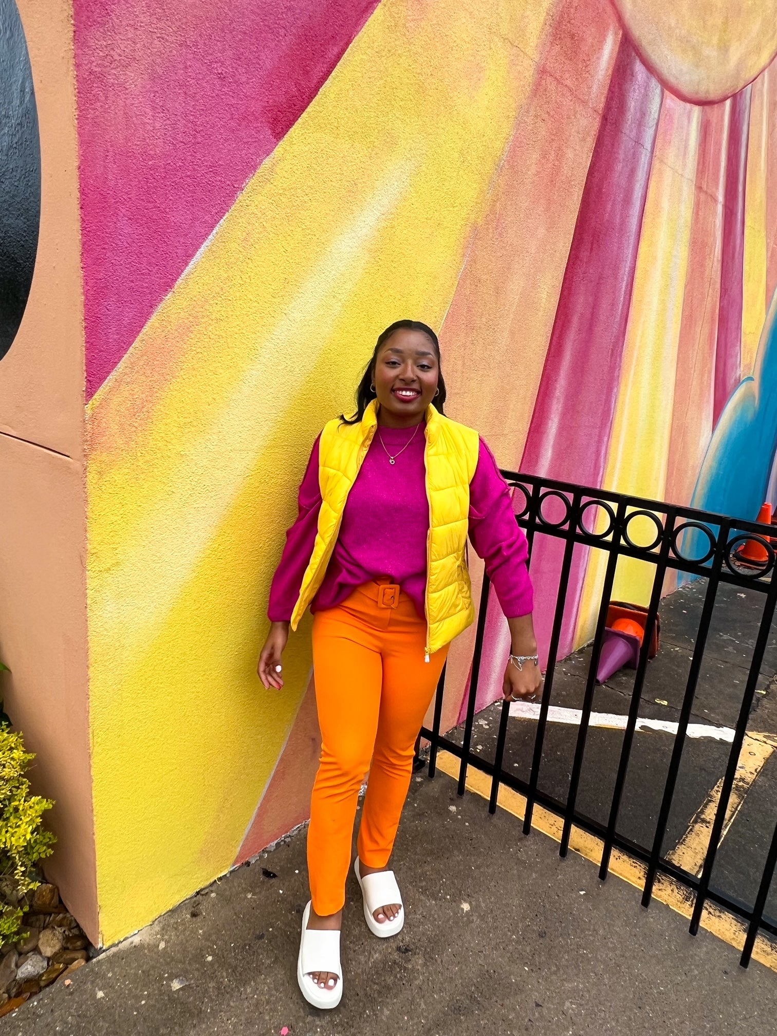 Orange Dreamsicle Trouser Pants (Medium)