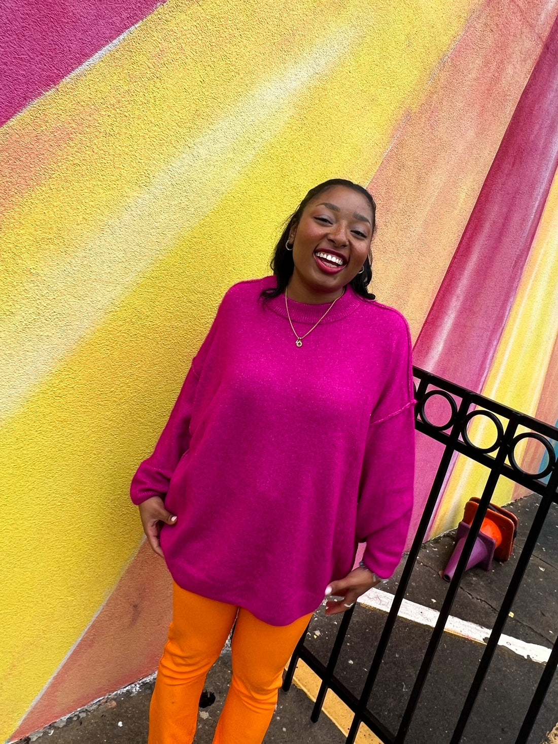 Berry Oversized Sweater (1XL)