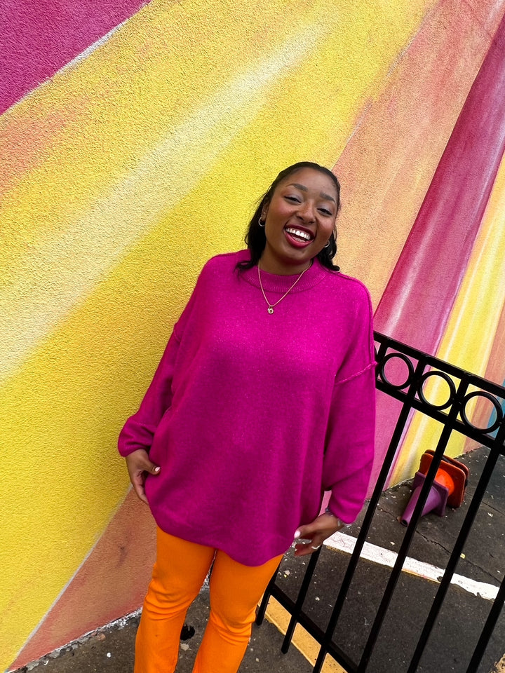 Berry Oversized Sweater (XL)
