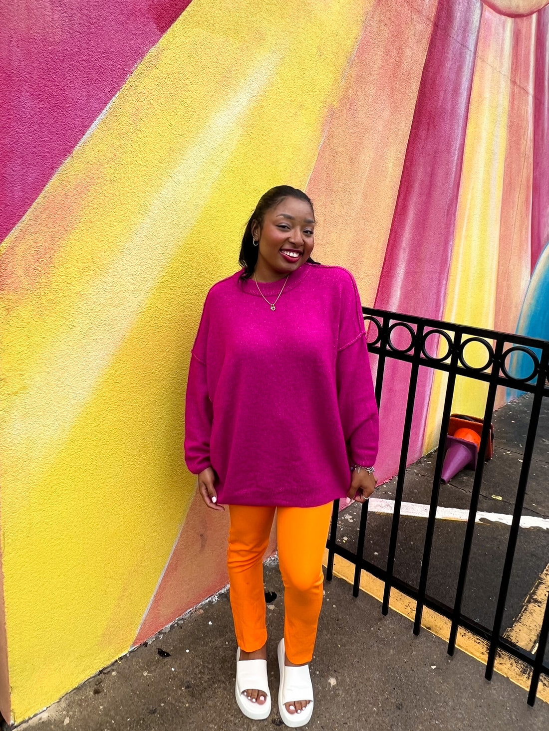 Berry Oversized Sweater (1XL)