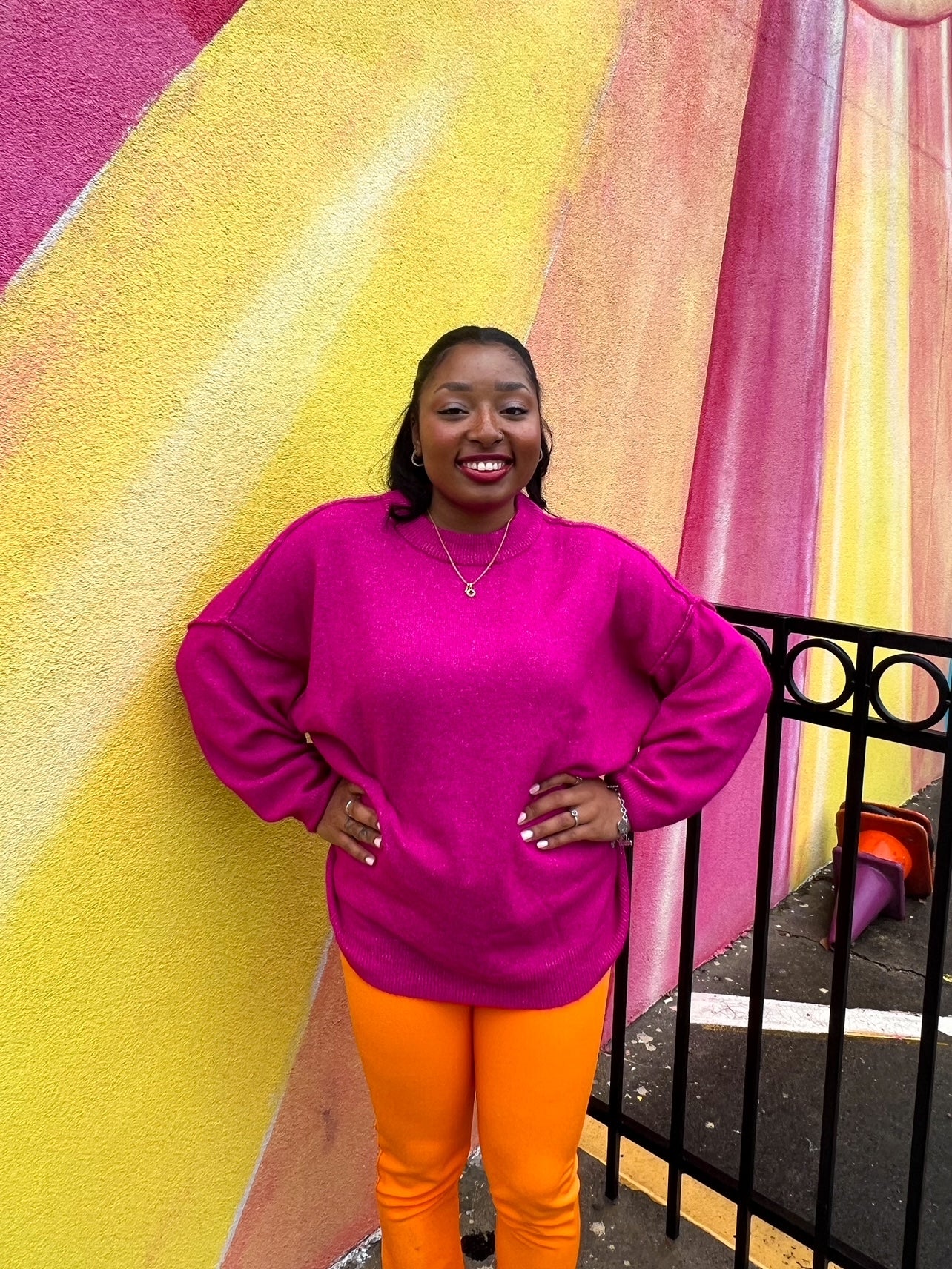 Berry Oversized Sweater (1XL)