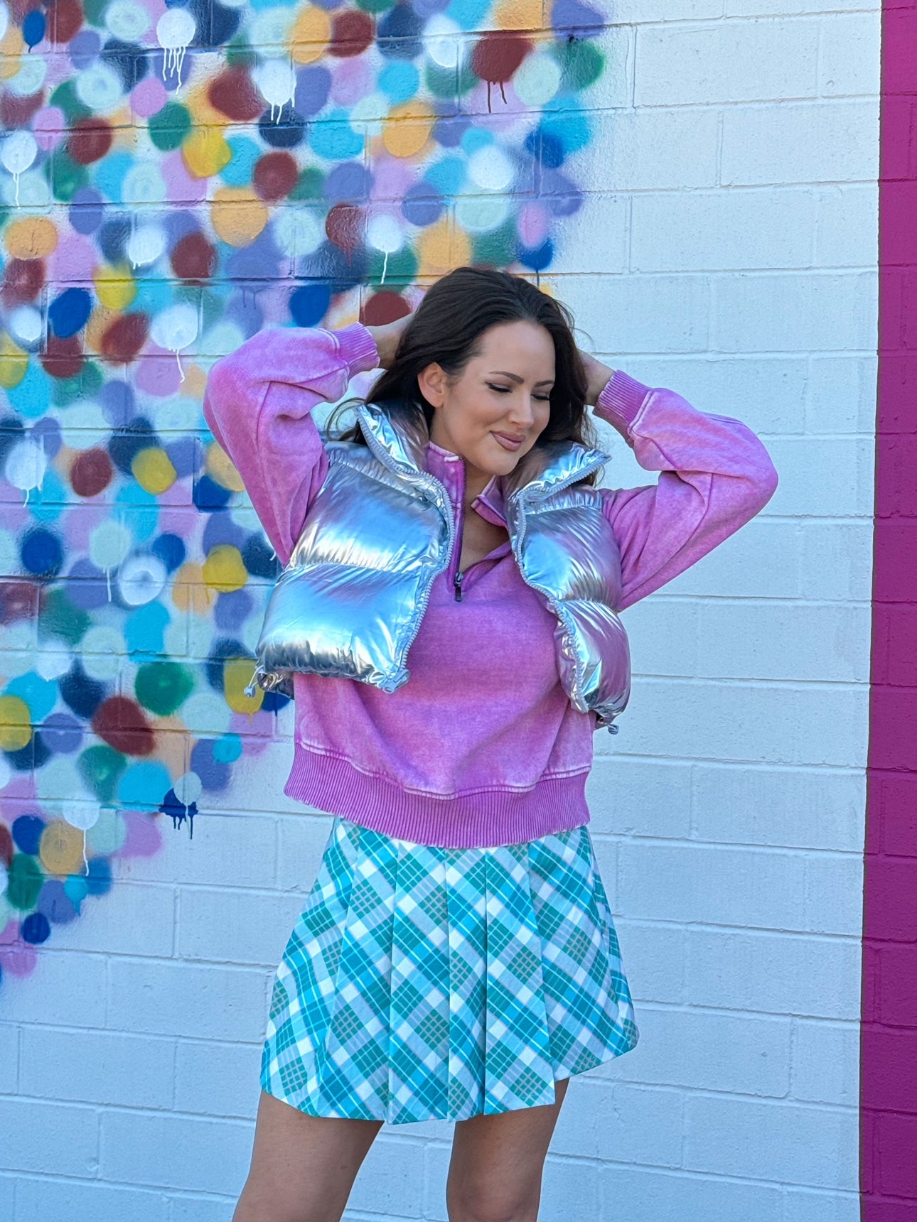 Frosted Fantasy Plaid Skirt (S-2XL)