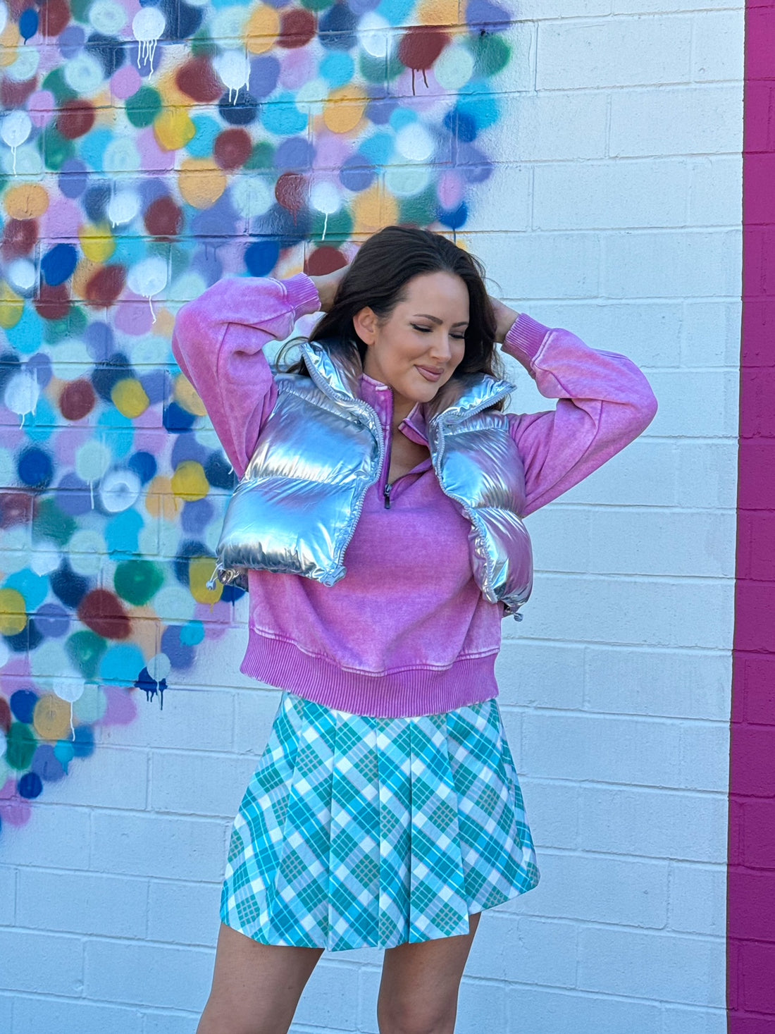 Frosted Fantasy Plaid Skirt (S-2XL)