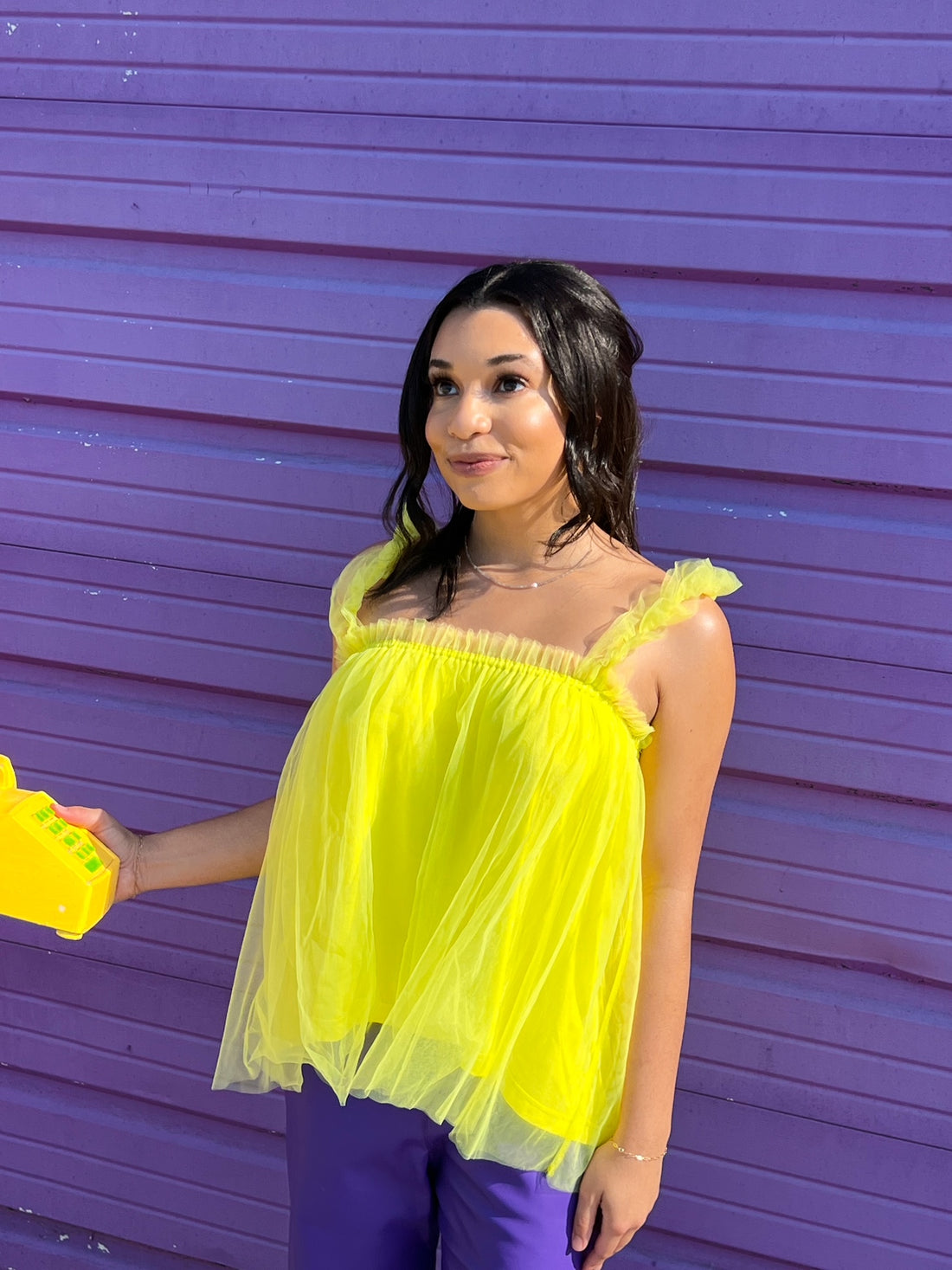 Party Tulle Top in Yellow (S-3XL)