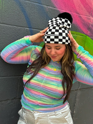 Checkered Beanie