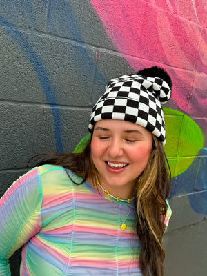 Checkered Beanie