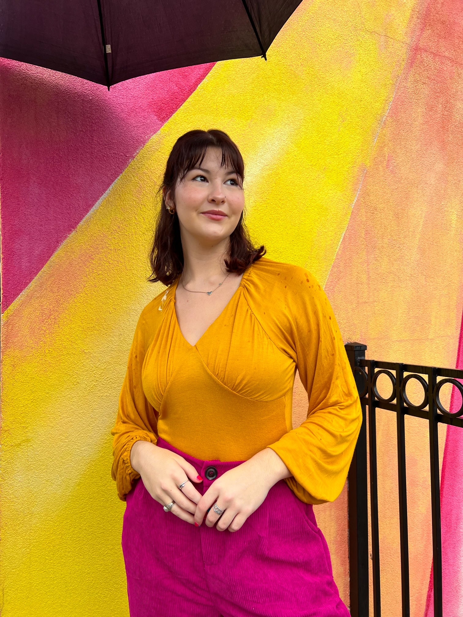 Mustard Longsleeve Bodysuit (S-3X)