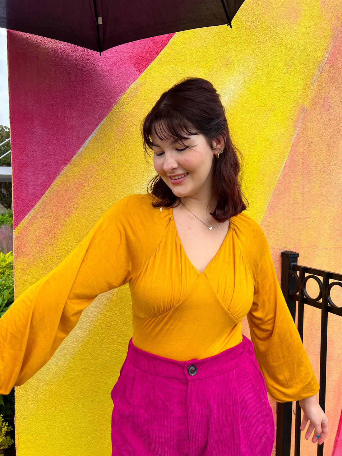 Mustard Longsleeve Bodysuit (S-3X)