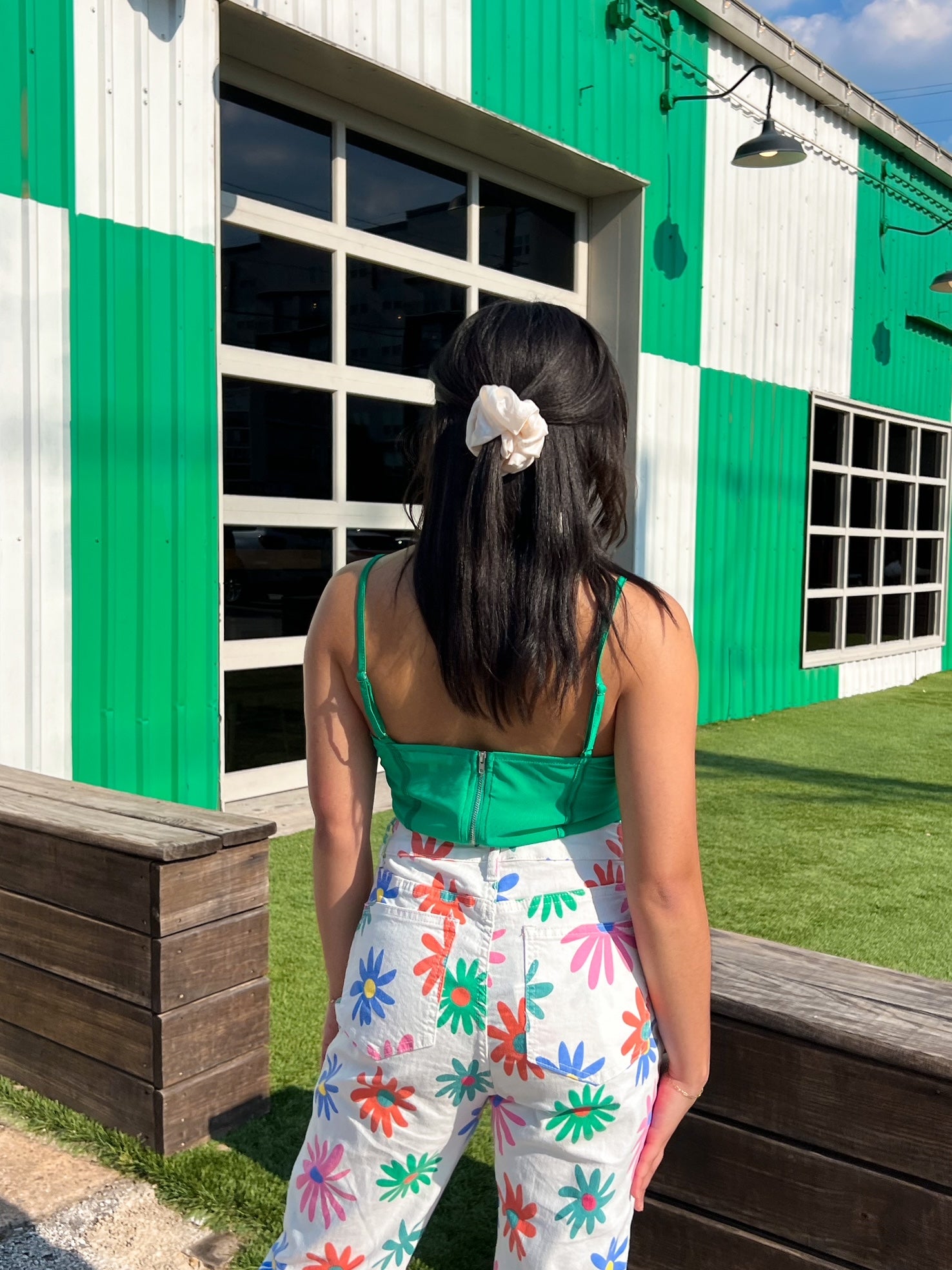 Get It Started Rhinestone Green Tank (S-L)