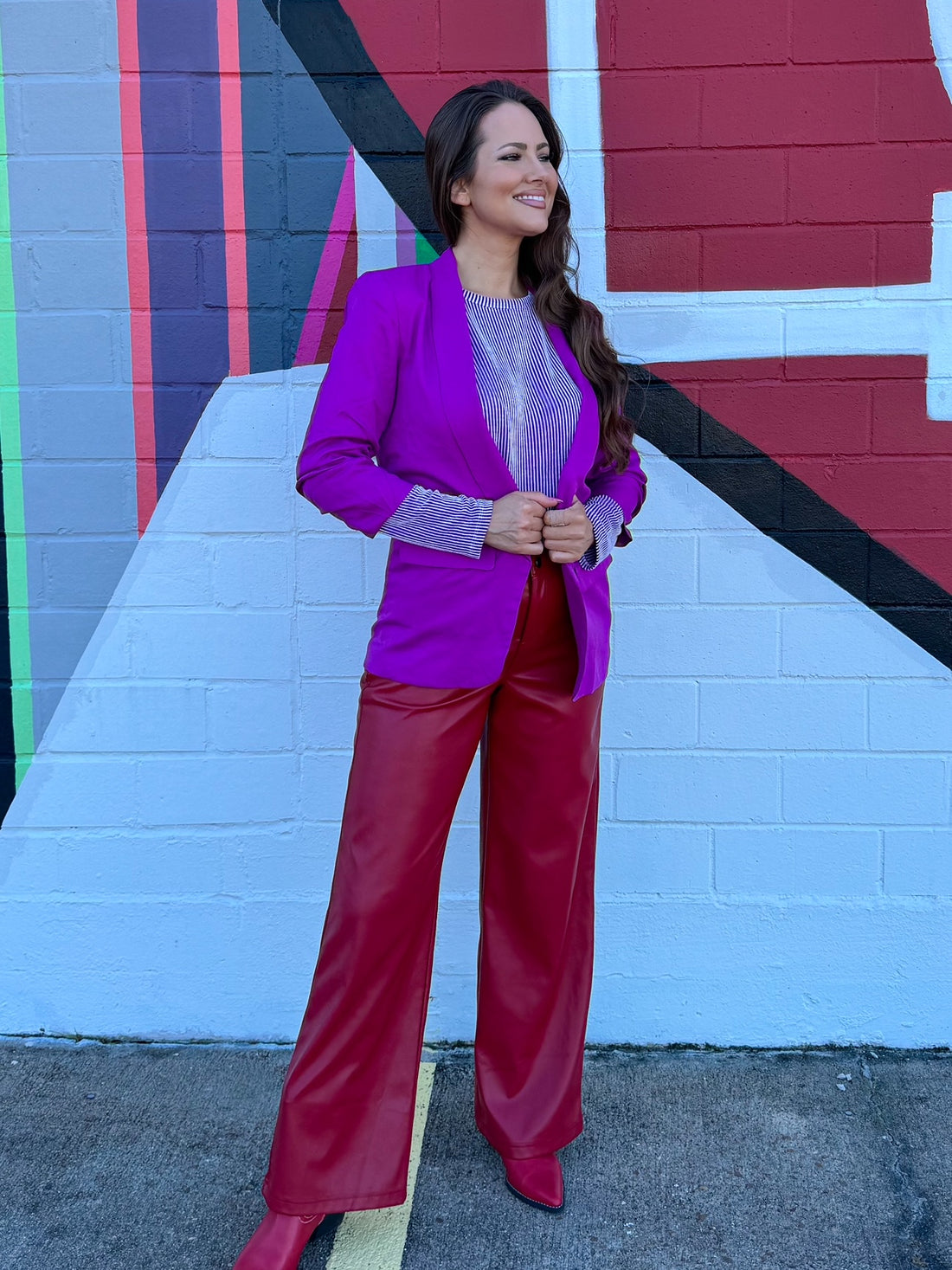 Red Licorice Leather Pants (S-3XL)