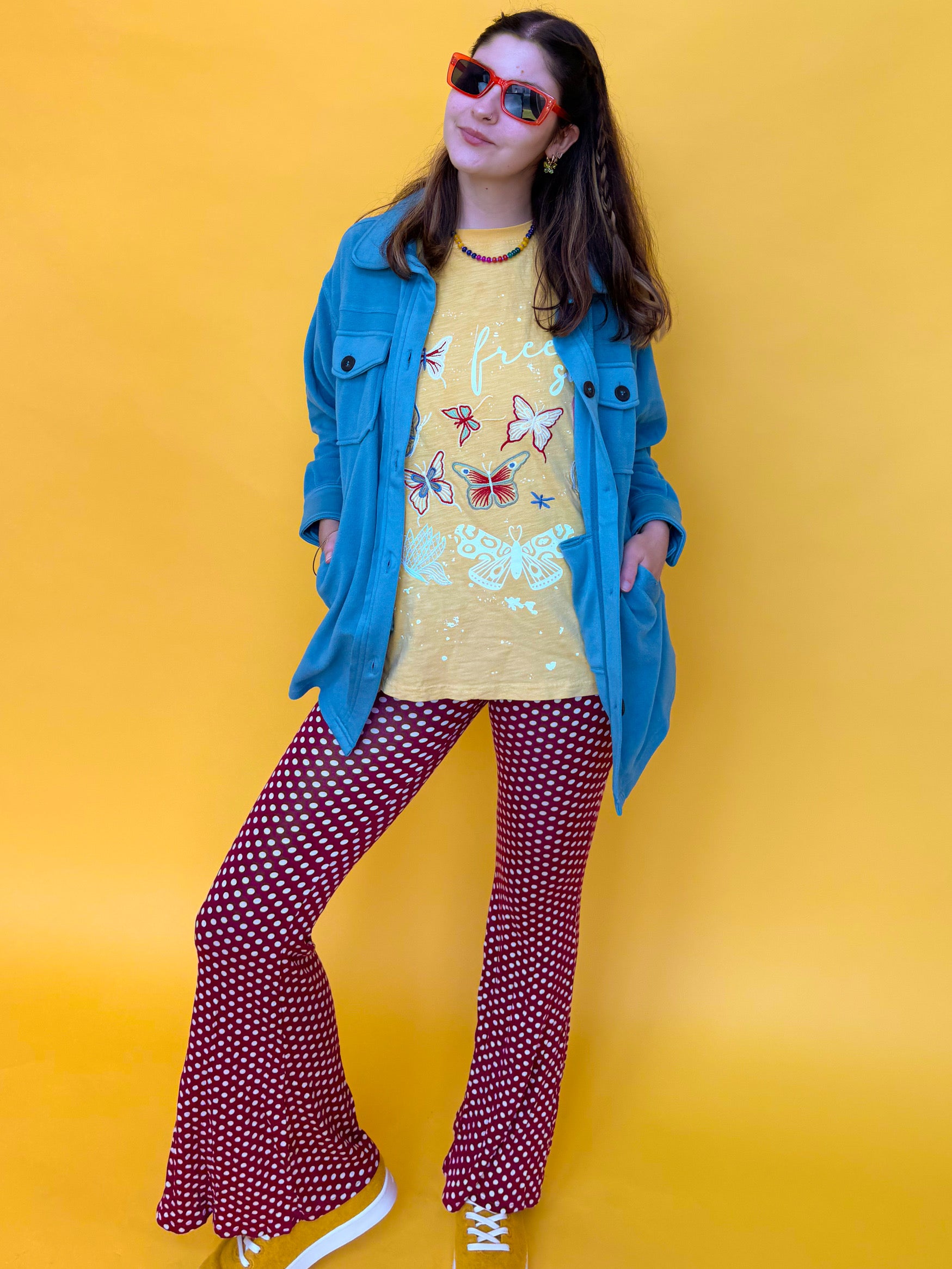 Red Polka Dot Flare Pants (S-3XL)