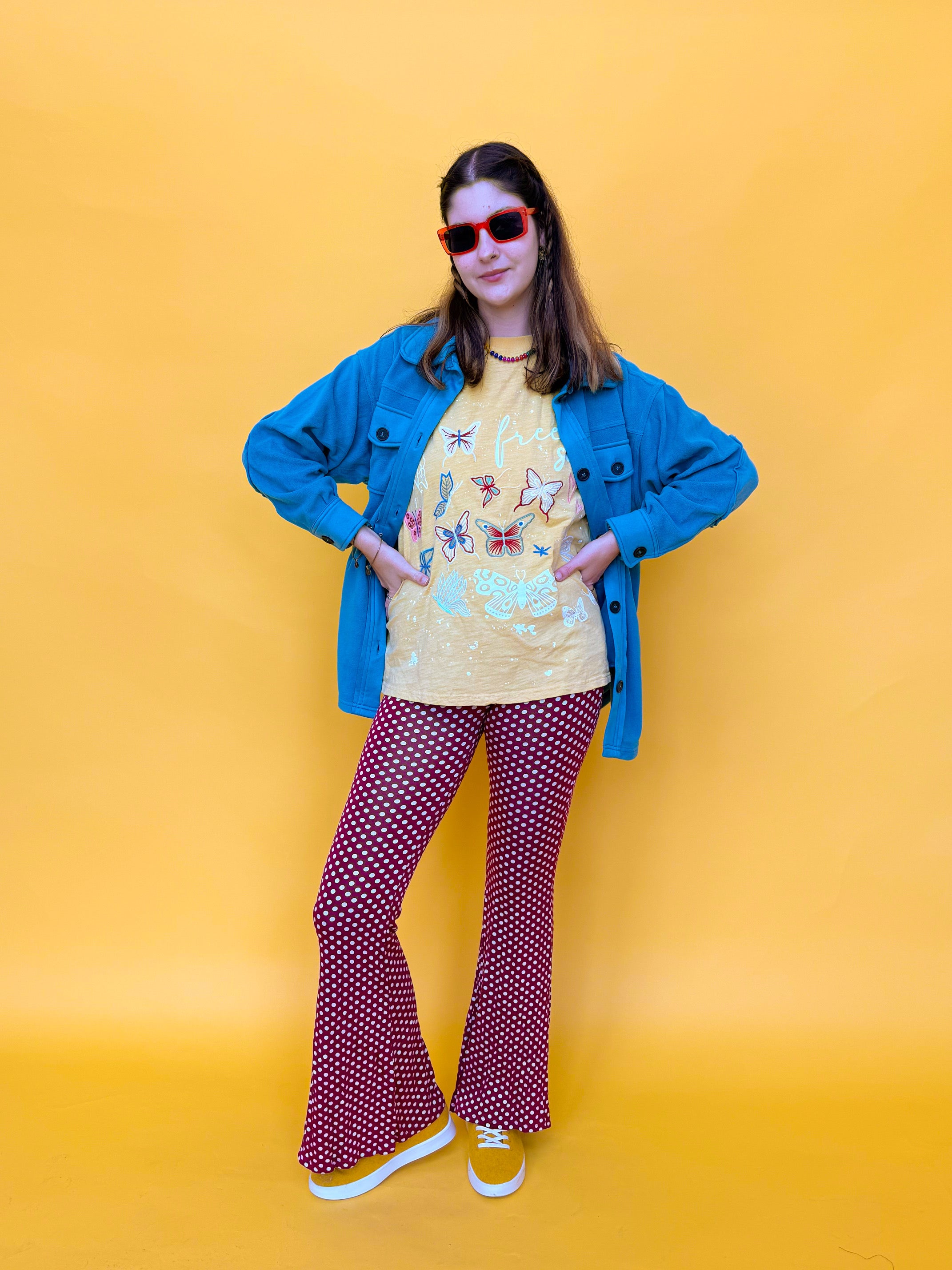 Red Polka Dot Flare Pants (S-3XL)