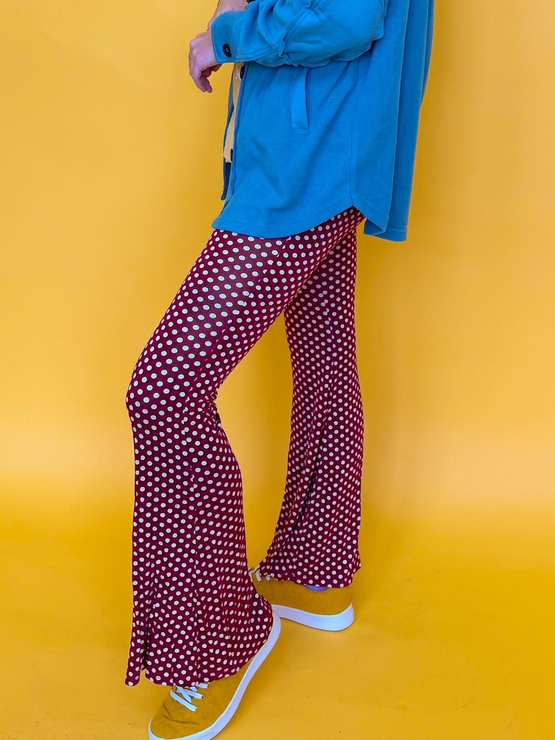 Red Polka Dot Flare Pants (S-3XL)
