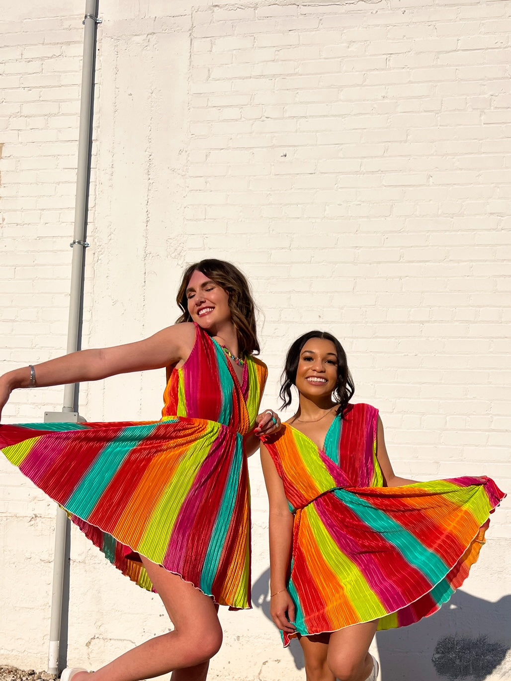 Rainbow Striped Dress (XL-2XL)