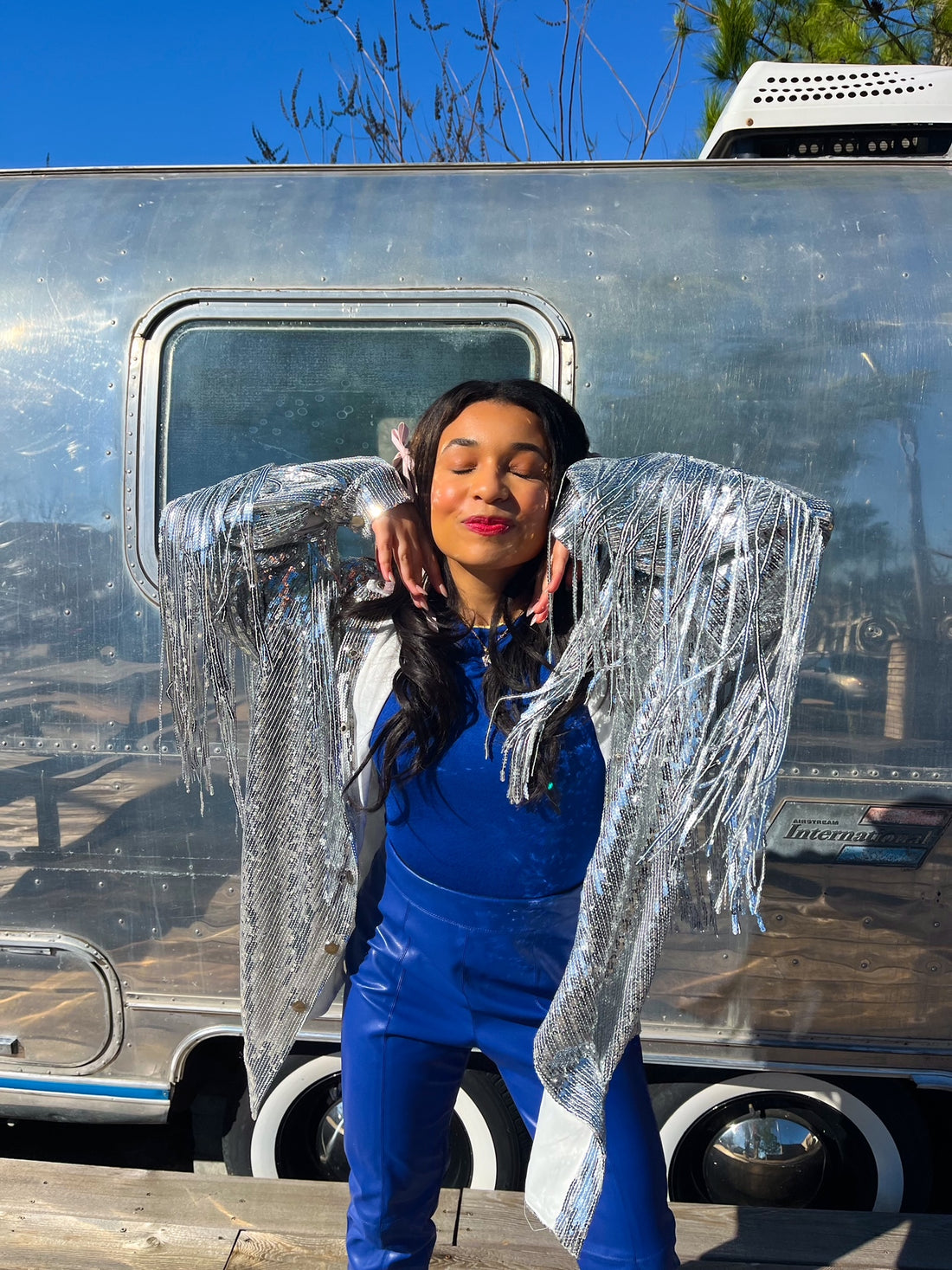 Super Star Fringe Jacket in Silver(S-3XL)