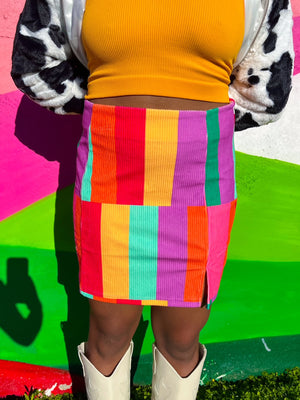 Rainbow Striped Skirt (S-3XL)