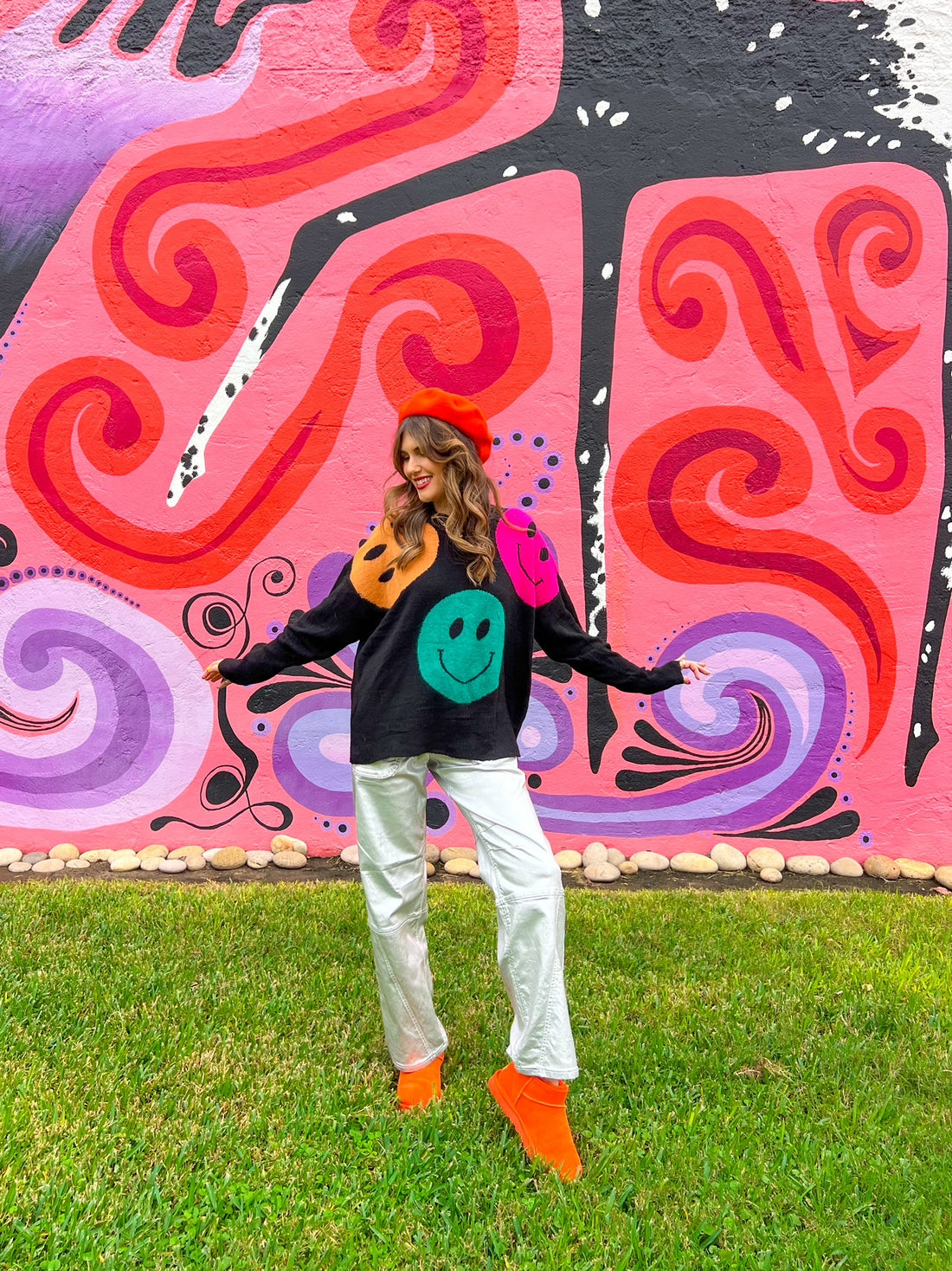 Smile Long Sleeve Sweater (1X-2XL)