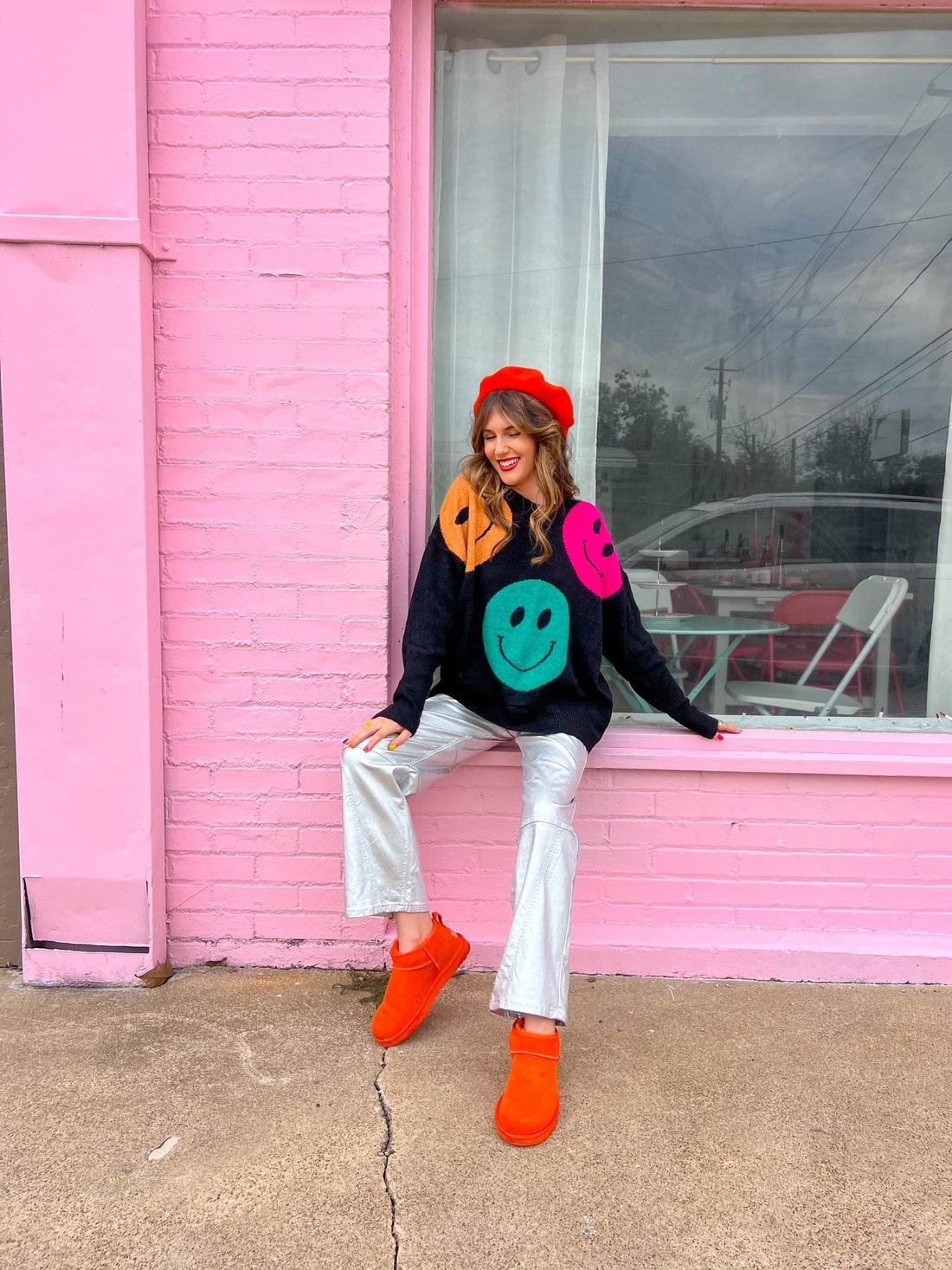 Smile Long Sleeve Sweater (1X-2XL)