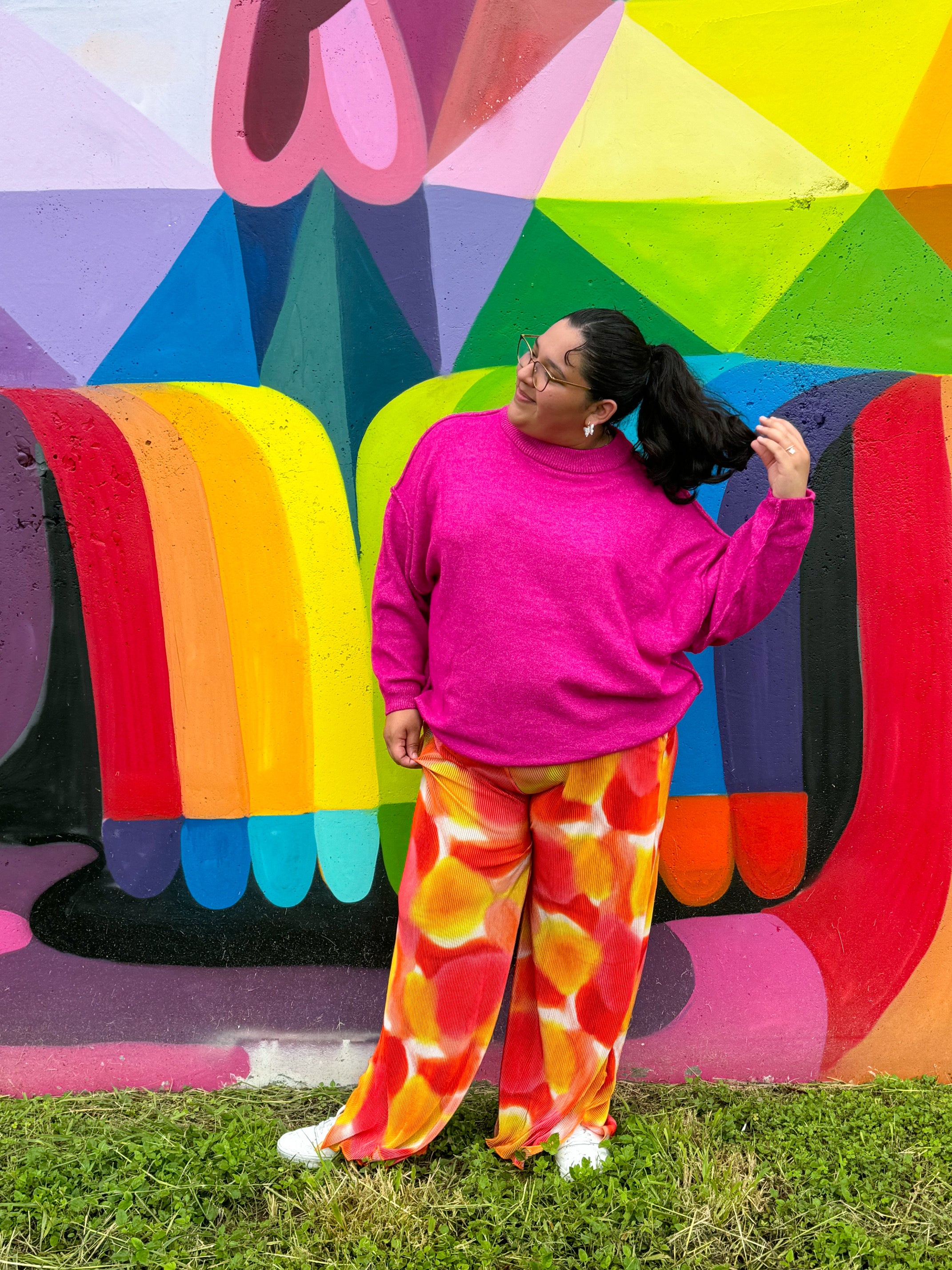 Berry Oversized Sweater (1XL)