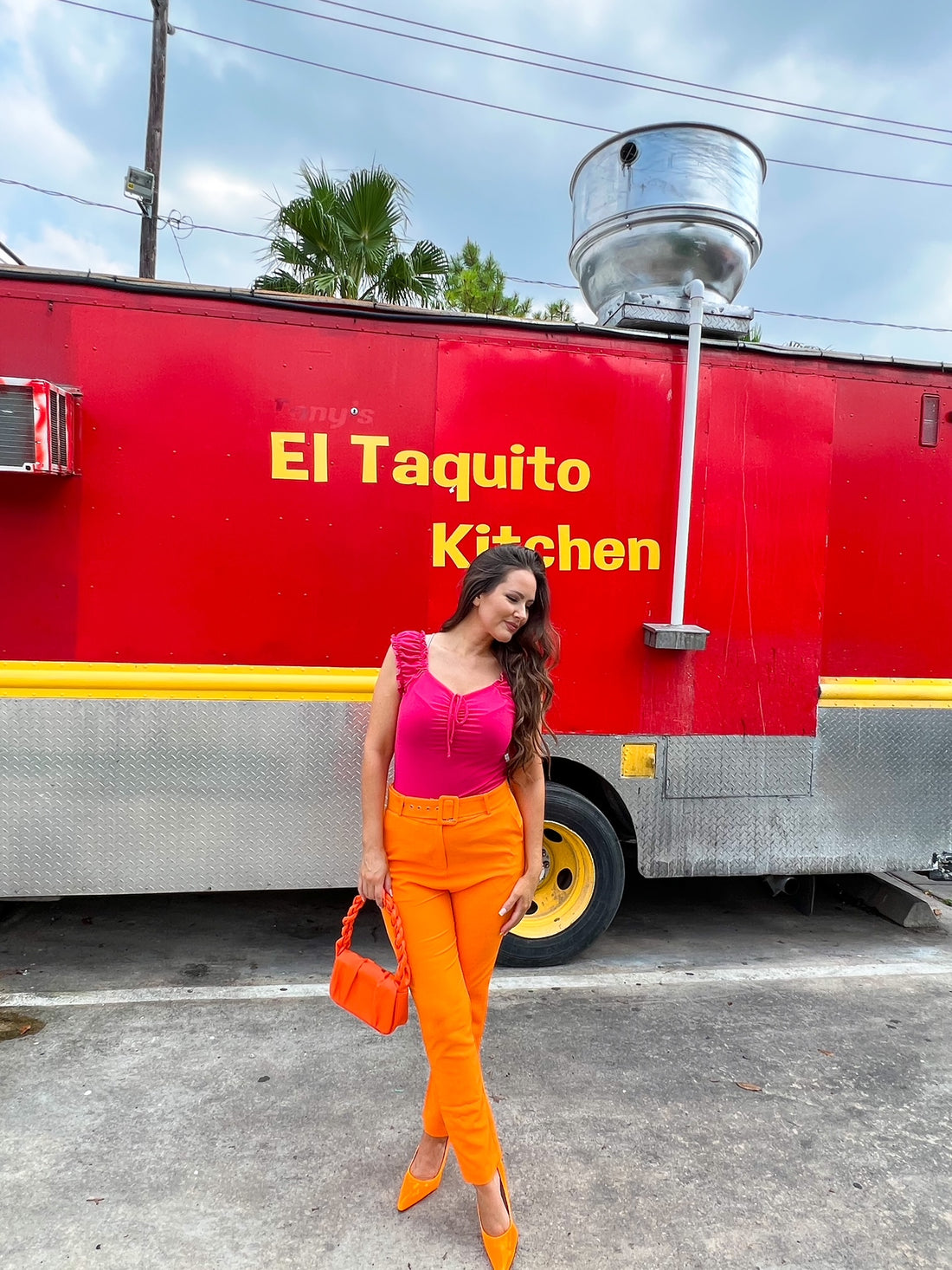 Orange Dreamsicle Trouser Pants (Medium)