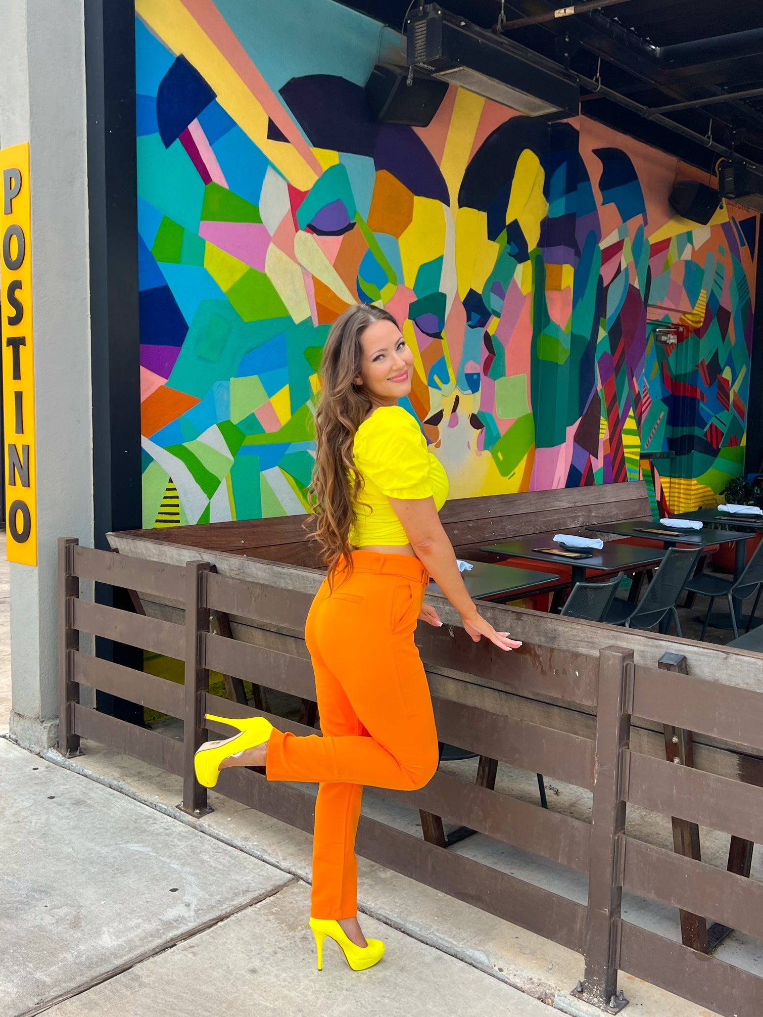 Orange Dreamsicle Trouser Pants (Medium)