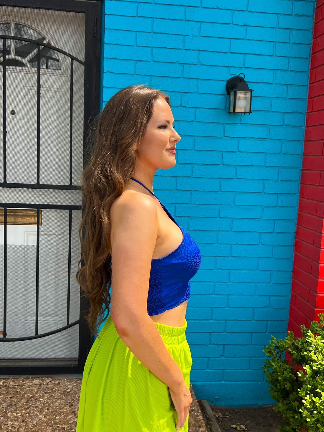 April Showers Satin Halter Top (S-L)