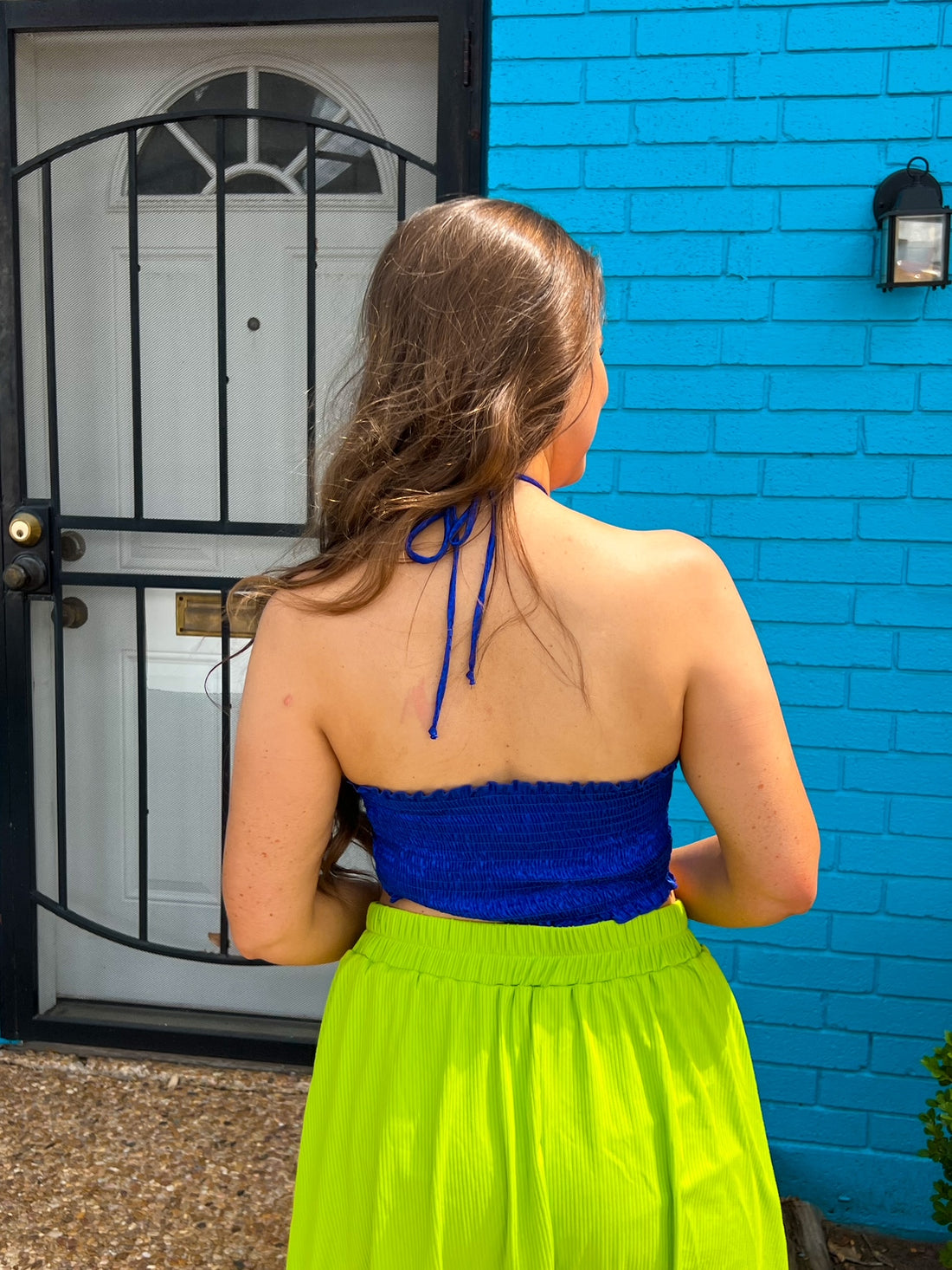 April Showers Satin Halter Top (S-L)