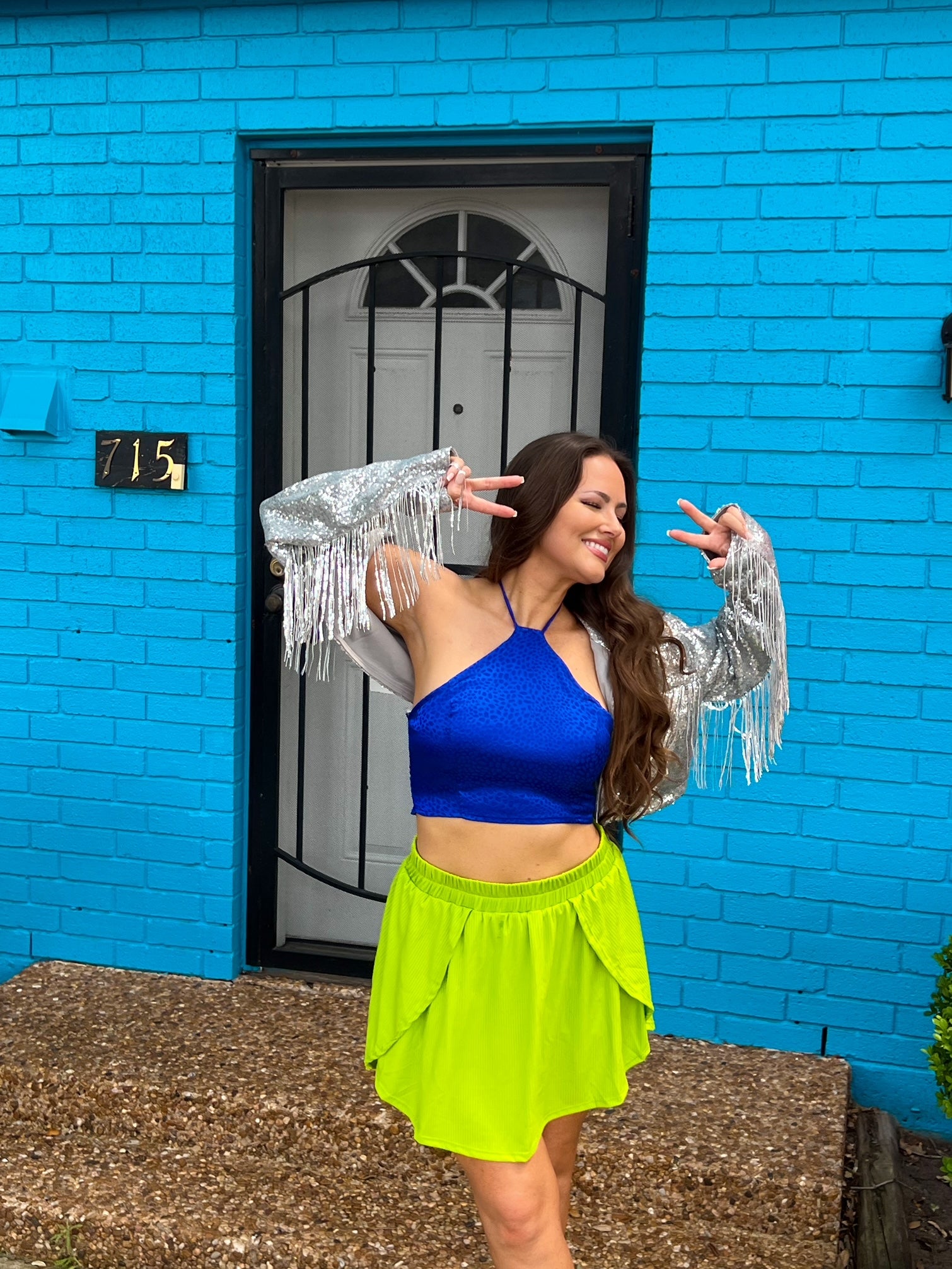 April Showers Satin Halter Top (S-L)