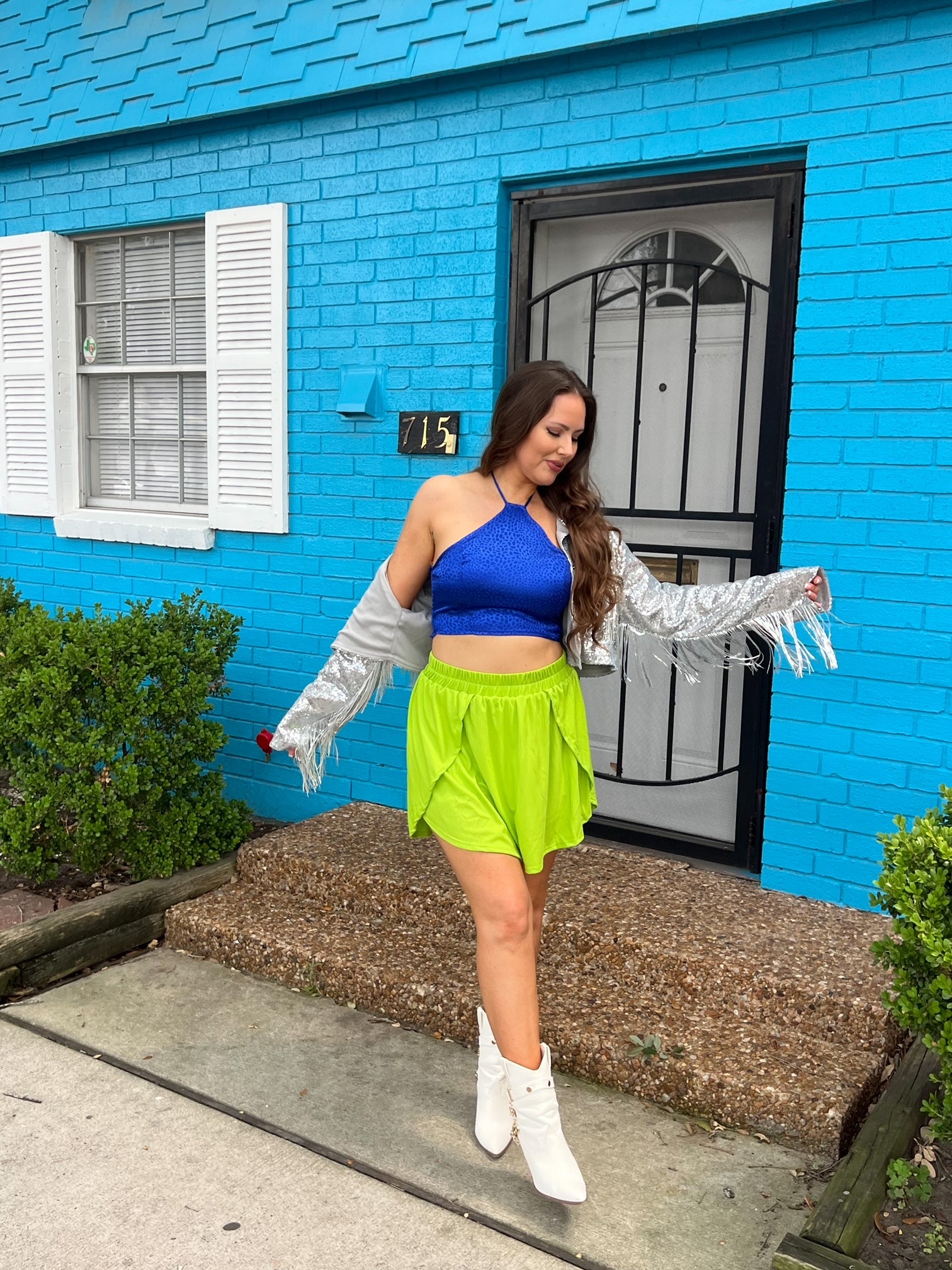 April Showers Satin Halter Top (S-L)