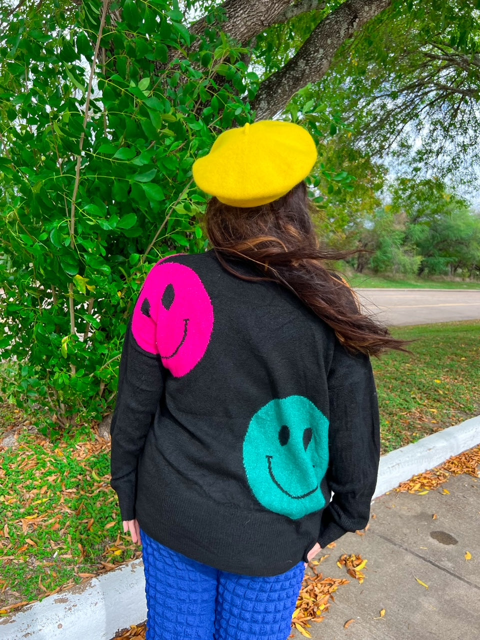 Smile Long Sleeve Sweater (1X-2XL)
