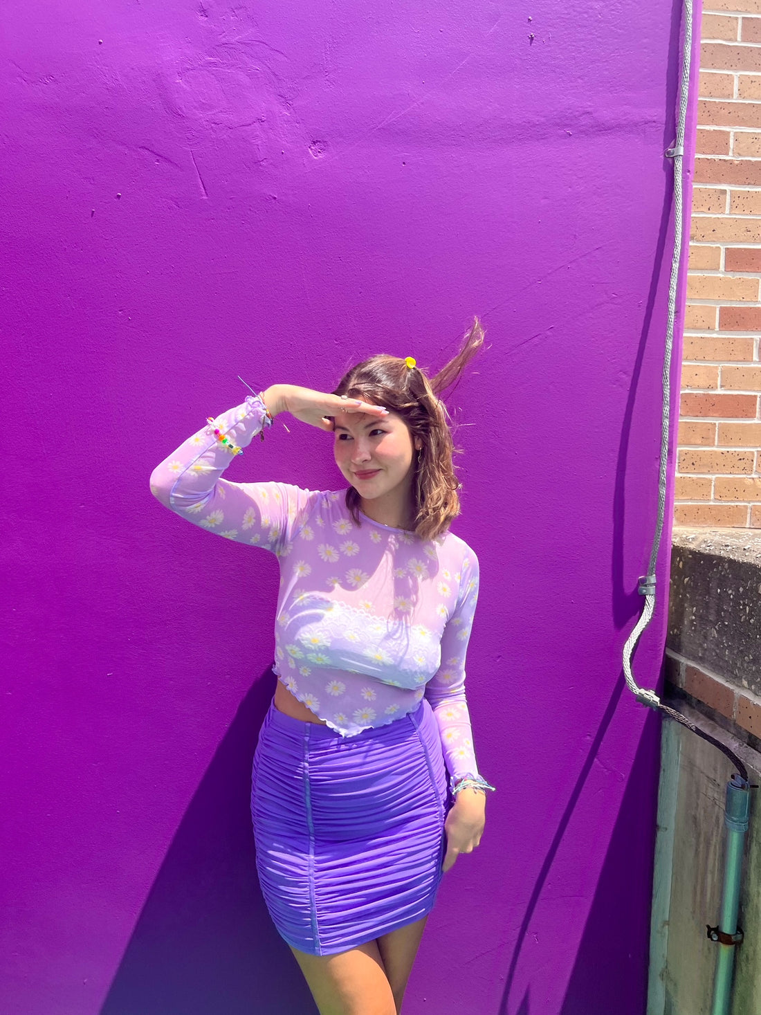 Fresh Violets Mini Skirt (S-L)