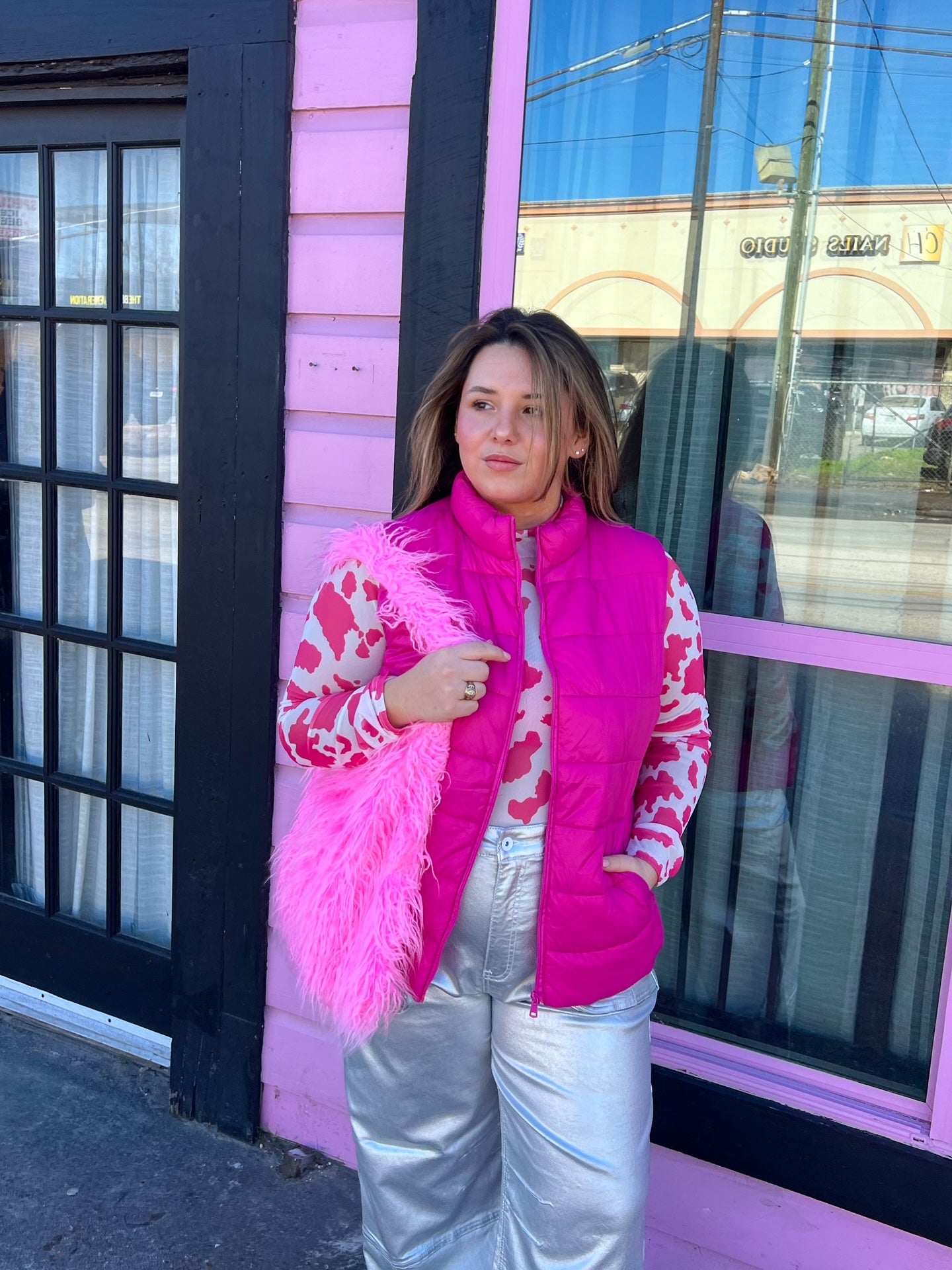 Pink Puffer Vest (S-3XL)