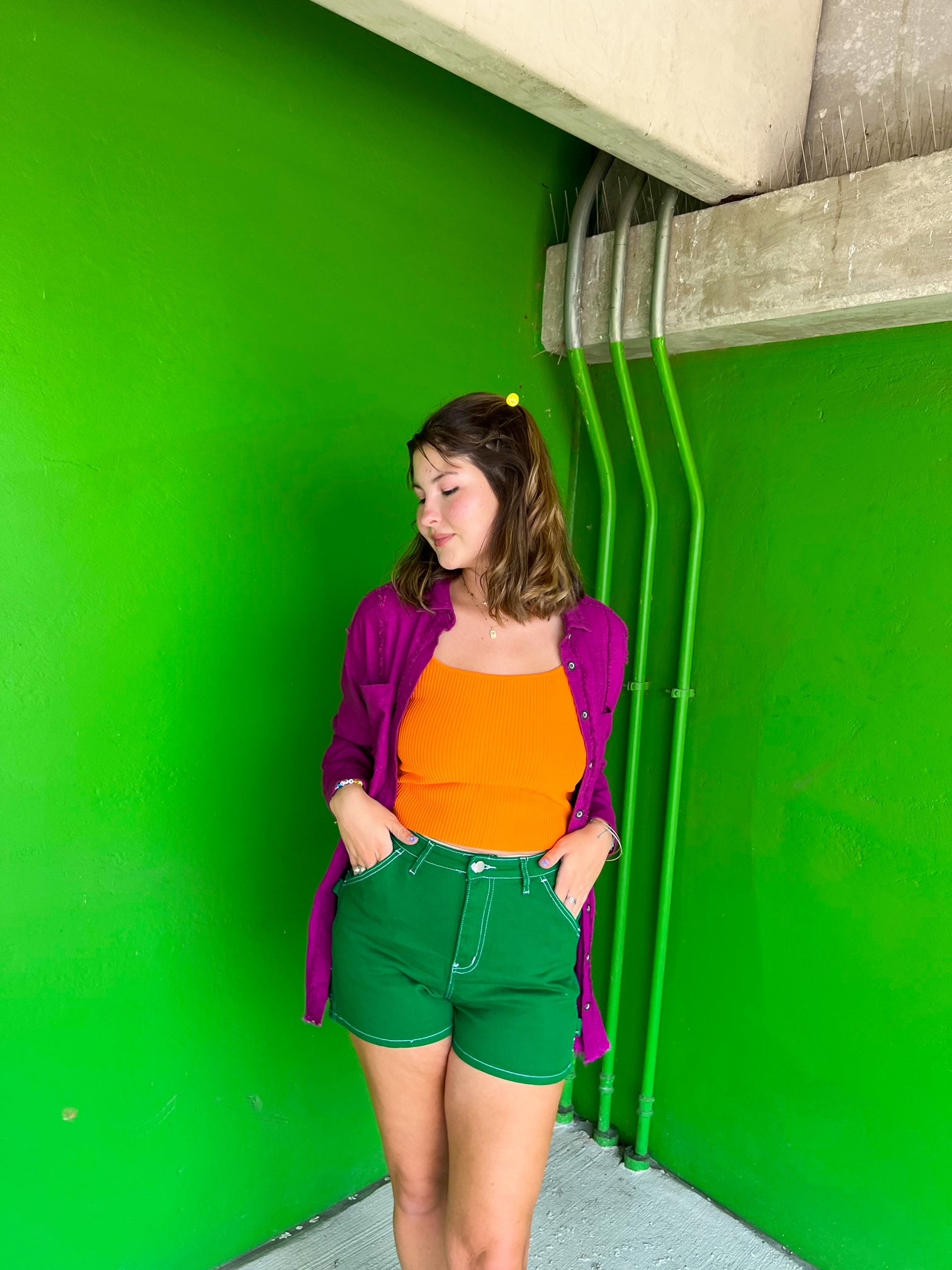 Happier than Ever Shorts in Green (S-3XL)