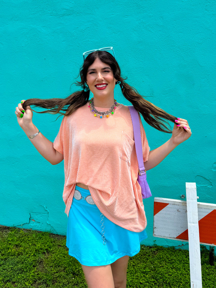 Stay True Orange Ribbed Tee (S-3XL)