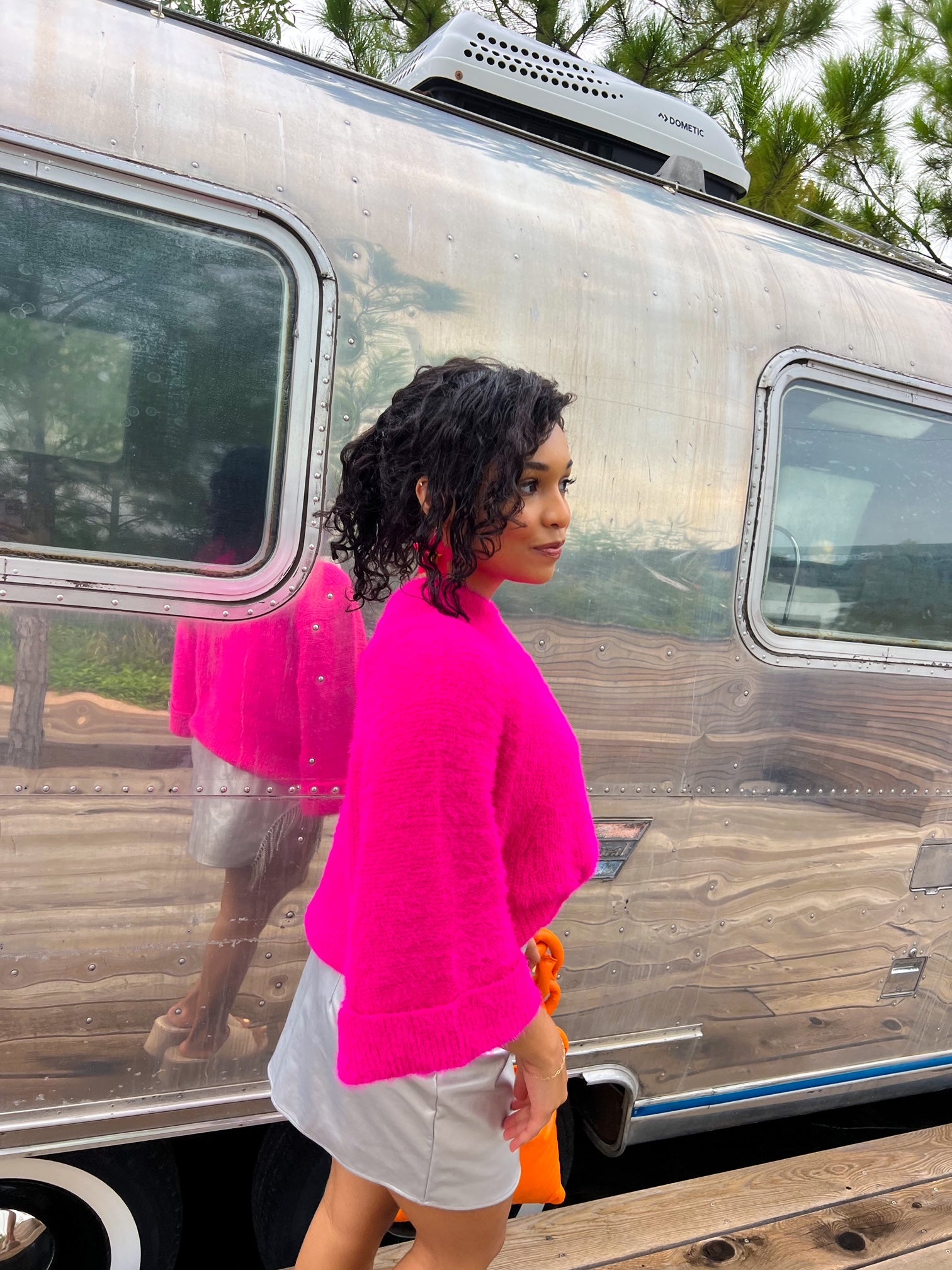 Tickled Pink Fuzzy Sweater (S-3X)